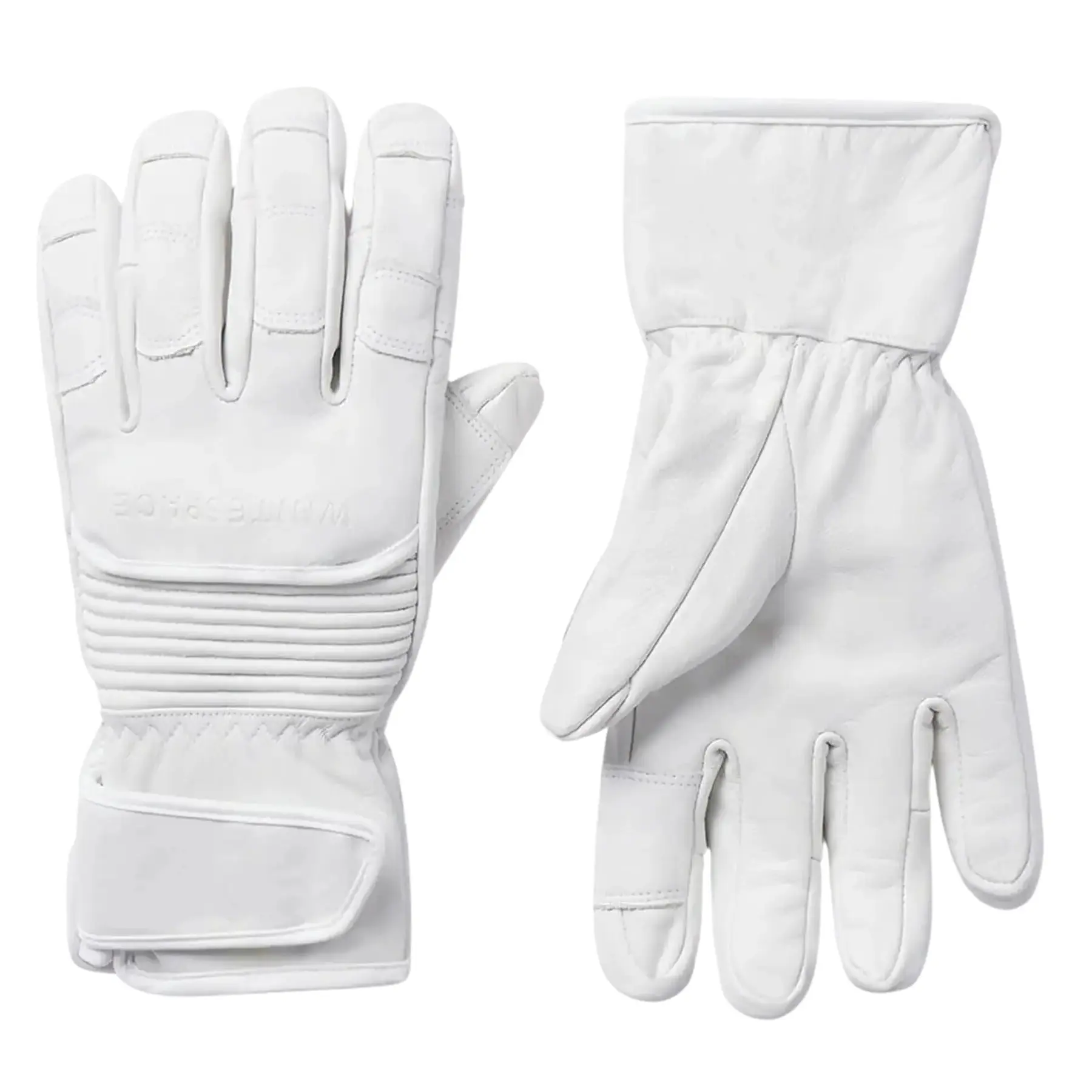 Skihandschoenen van leer Whitespace
