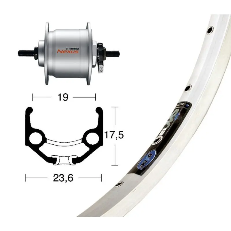 Velo Store - UK Front wheel Wiener MOY-DYN.DH3N31 RIG.36T Rigida ZAC 19 | Extra 10% off with Subscription, Postage £16.79 to UK Fedex.