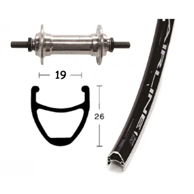 Velo Store - UK Front wheel 36 holes axle Wiener Winora Vuelta Airline 100 | Extra 10% off with Subscription, Postage £16.79 to UK Fedex.