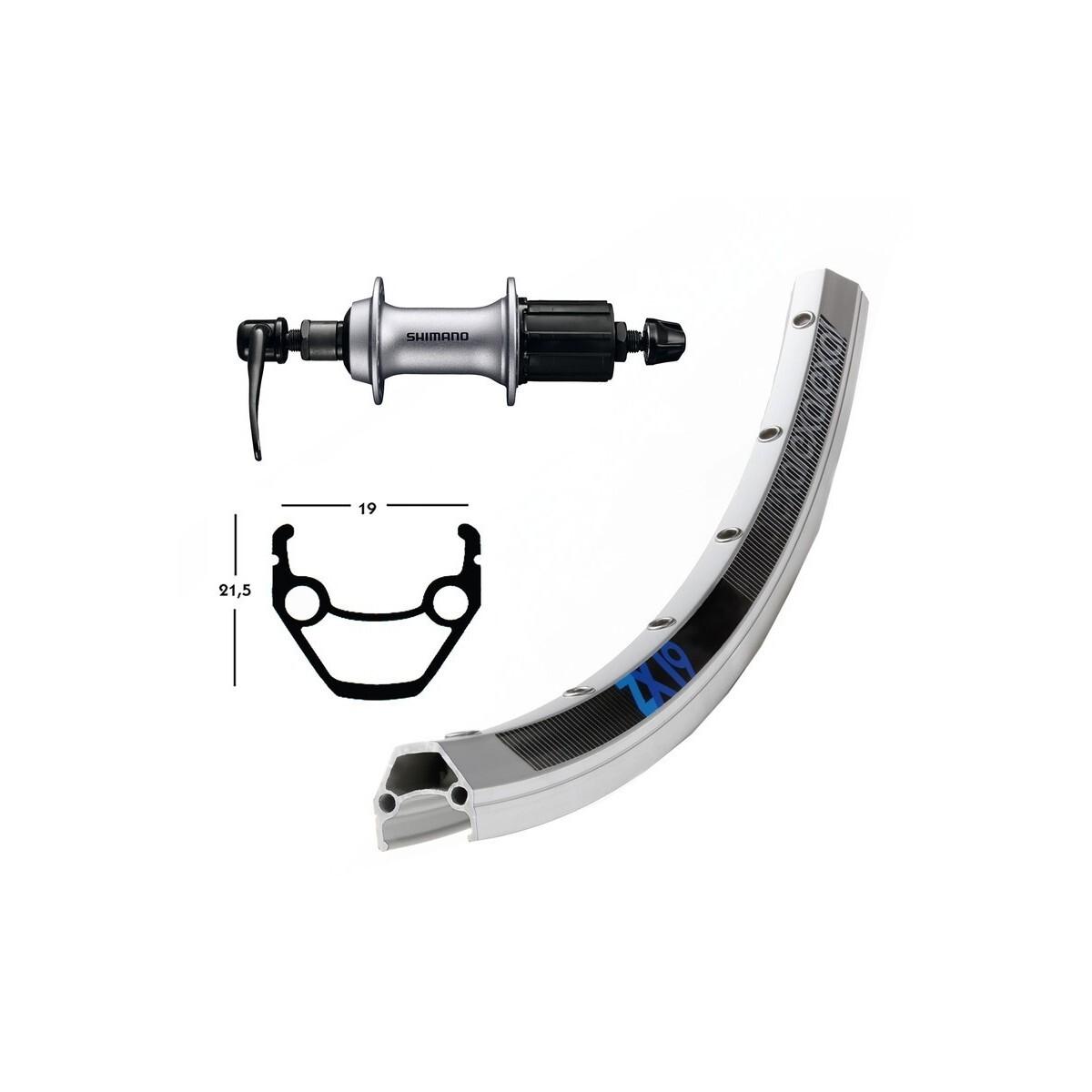 Velo Store - UK Rear wheel alu Wiener Exal Zx 19 36Tr Br Acera T3000 | Extra 10% off with Subscription, Postage £16.79 to UK Fedex.