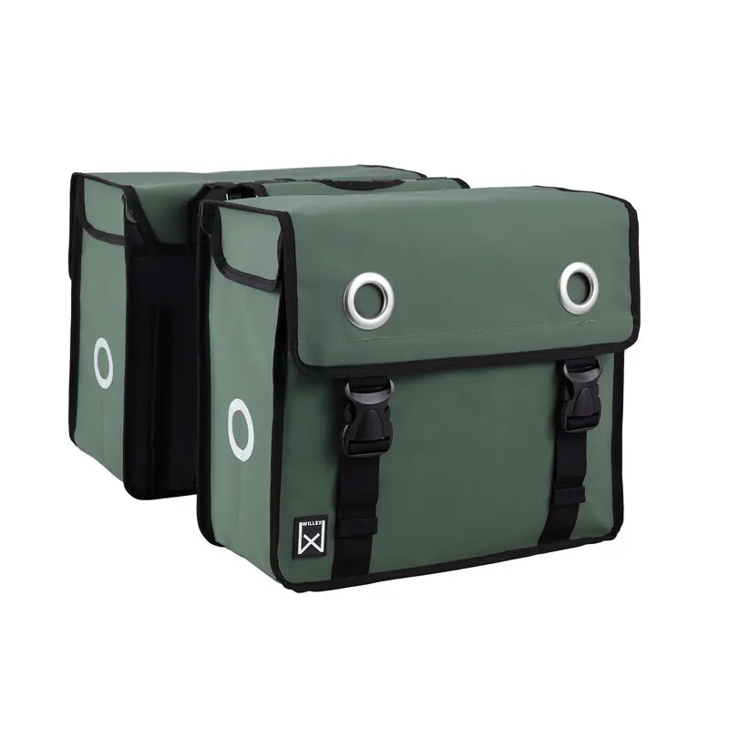 Doppelte Gepäckträgertasche aus beschichtetem Canvas Willex 40 L