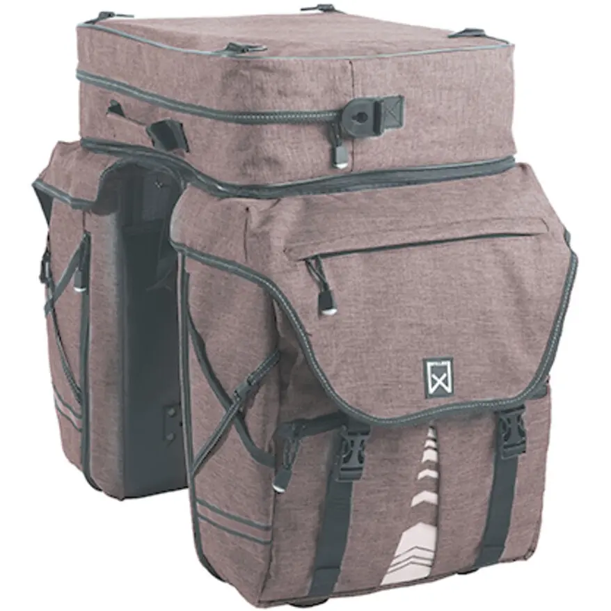 Velo Store - UK Double pannier bag with 3 compartments Willex XL 1200 | Extra 10% off with Subscription, Postage £16.79 to UK Fedex.