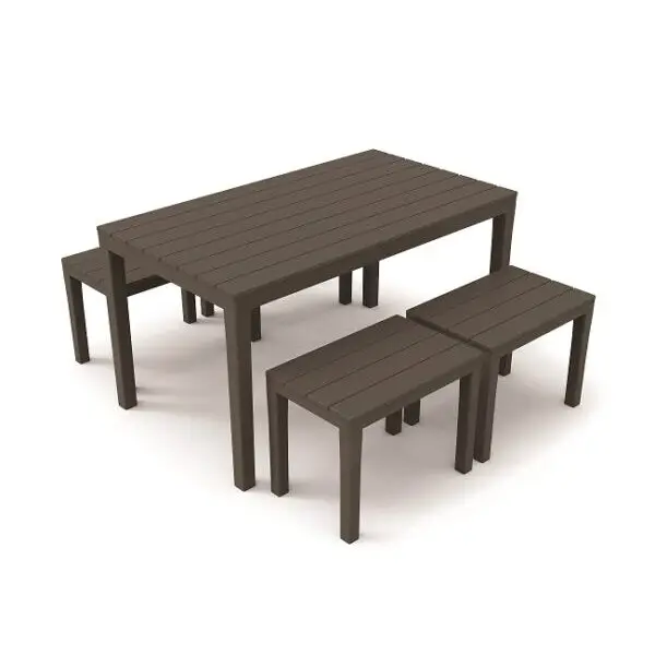 3662556001060 - Gartenmöbelset Tisch mit 4 Bänken Samoa
