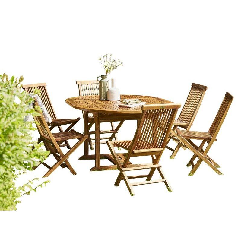 3662557000178 - Geölte Gartenmöbel structure oval Teck T4 8+C6