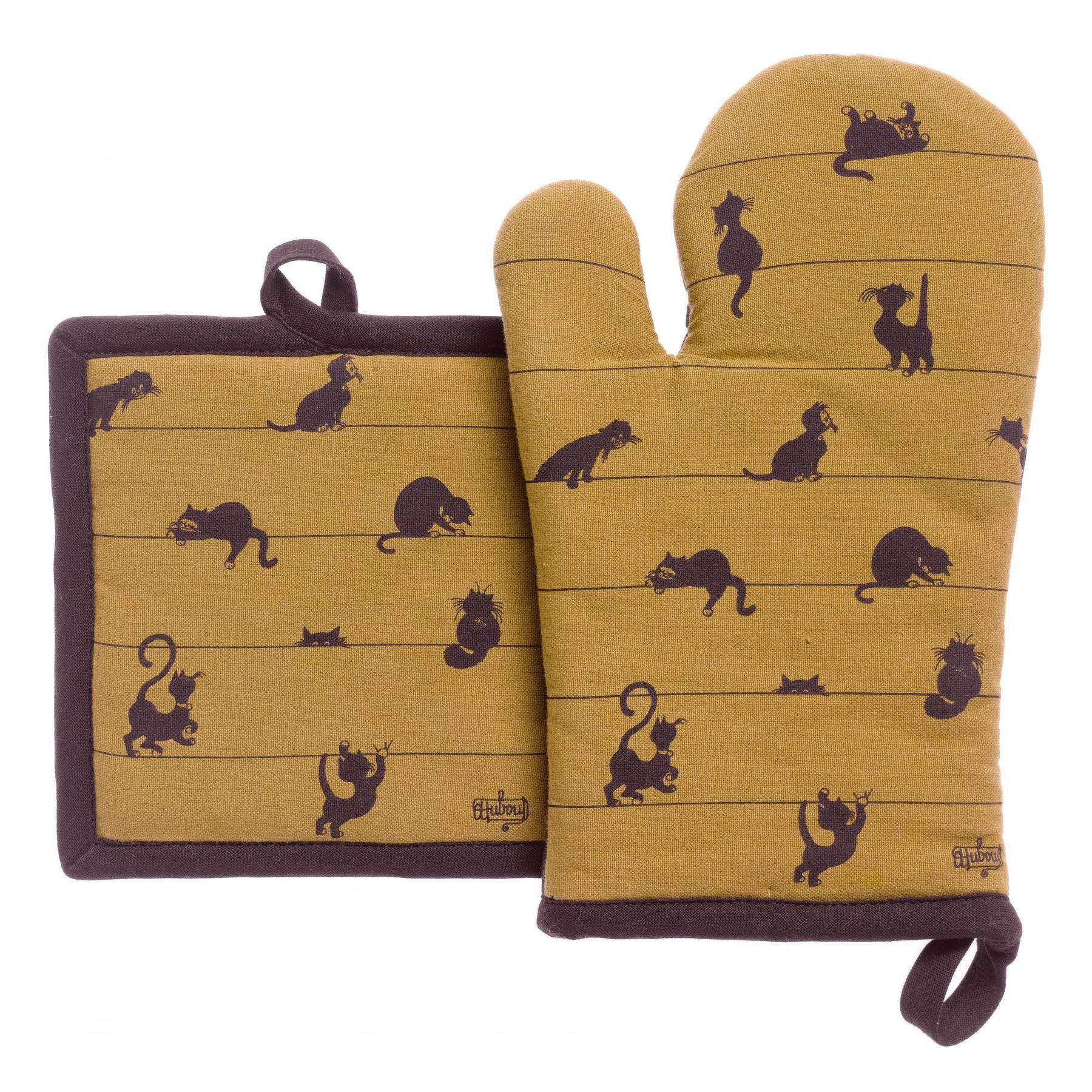 3210801866003 - Küchenhandschuh- und Topflappen-Set Dubout Katzenpartition Winkler