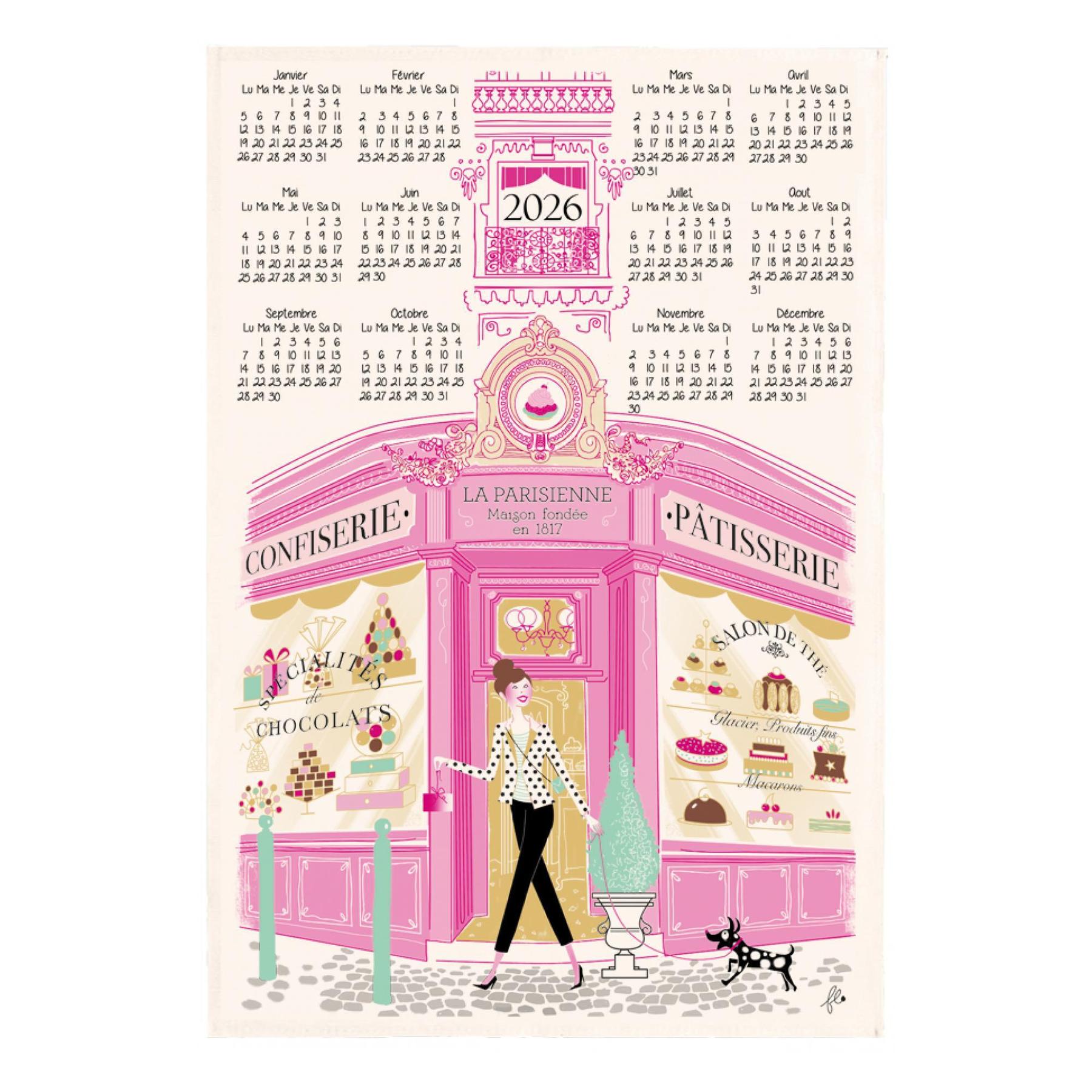 3210802388023 - Geschirrtuch Pâtisserie Kalender 2026 Winkler