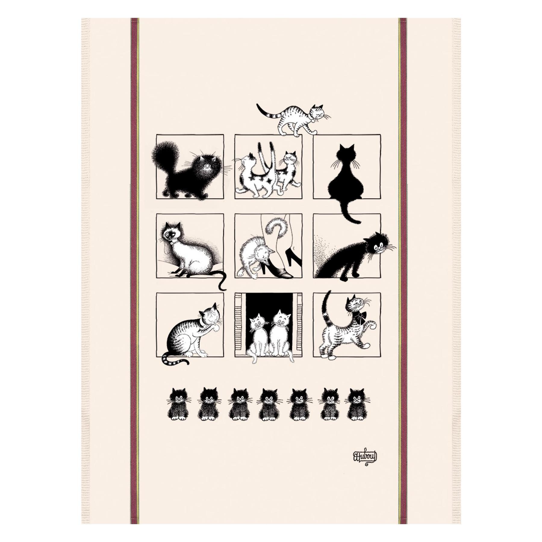 3210804422008 - Großes Geschirrtuch - Katzengalerie Dubout