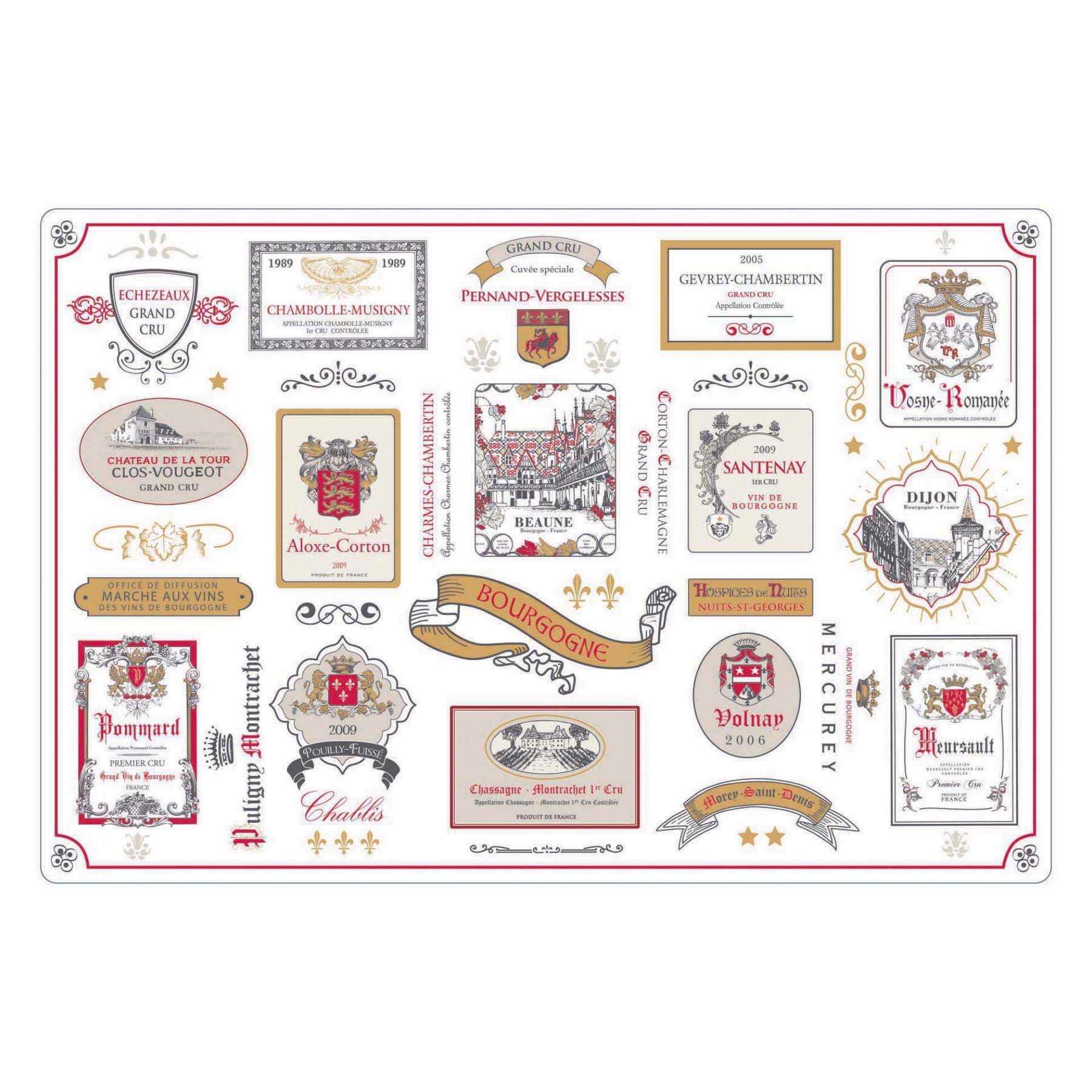 3210806267003 - Tischset mit mehreren Etiketten Burgund Winkler