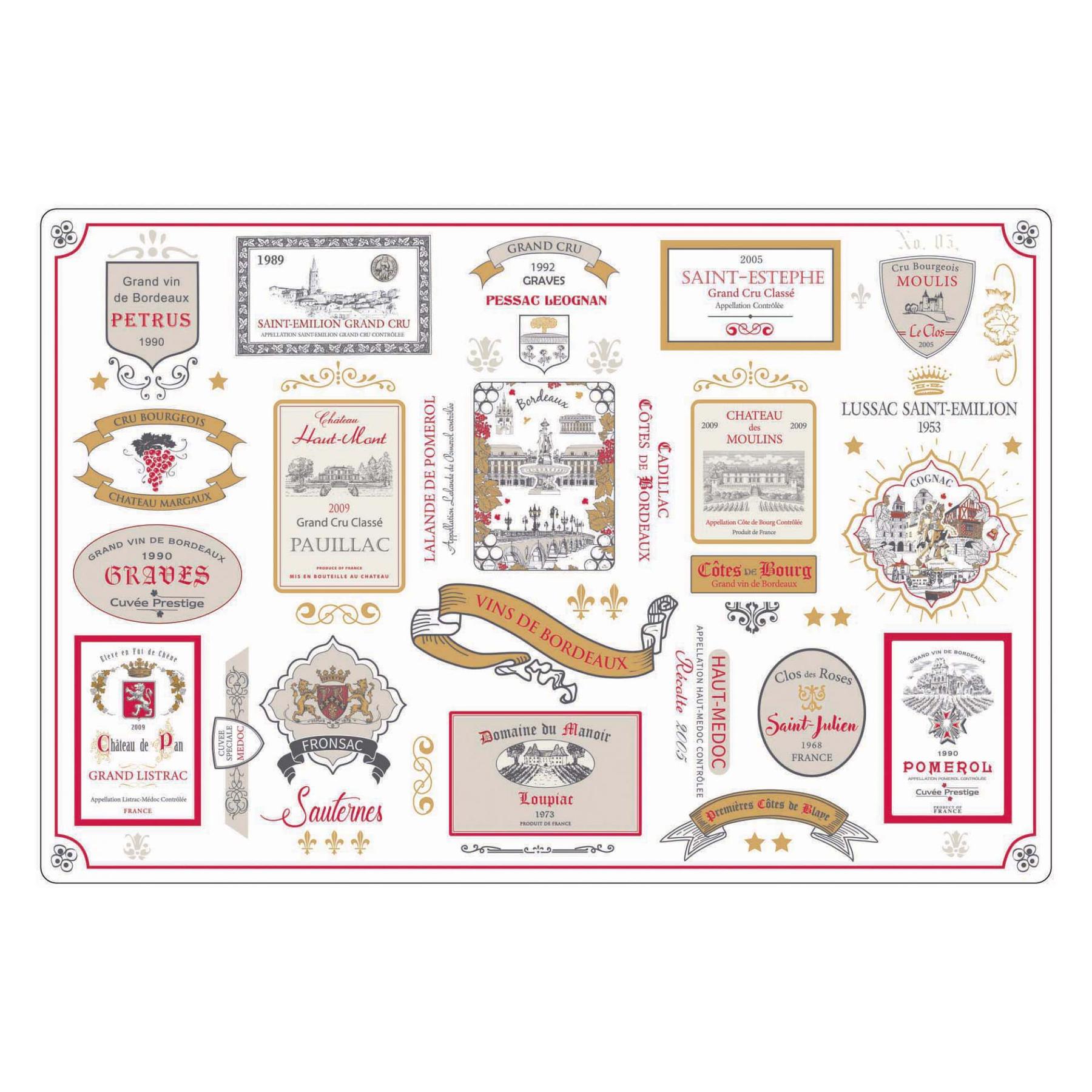 3210806270003 - Tischset multi etiquette bordeaux Winkler