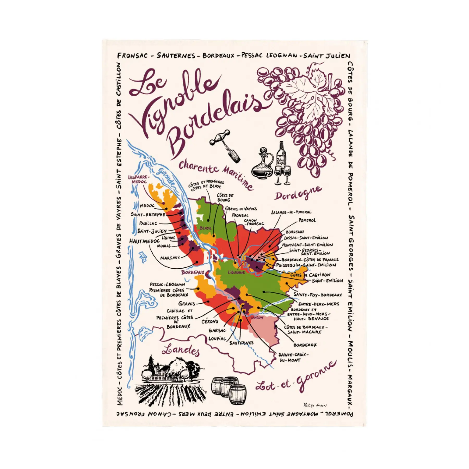 3210809011009 - Torchon - die Karte der bordeaux Winkler