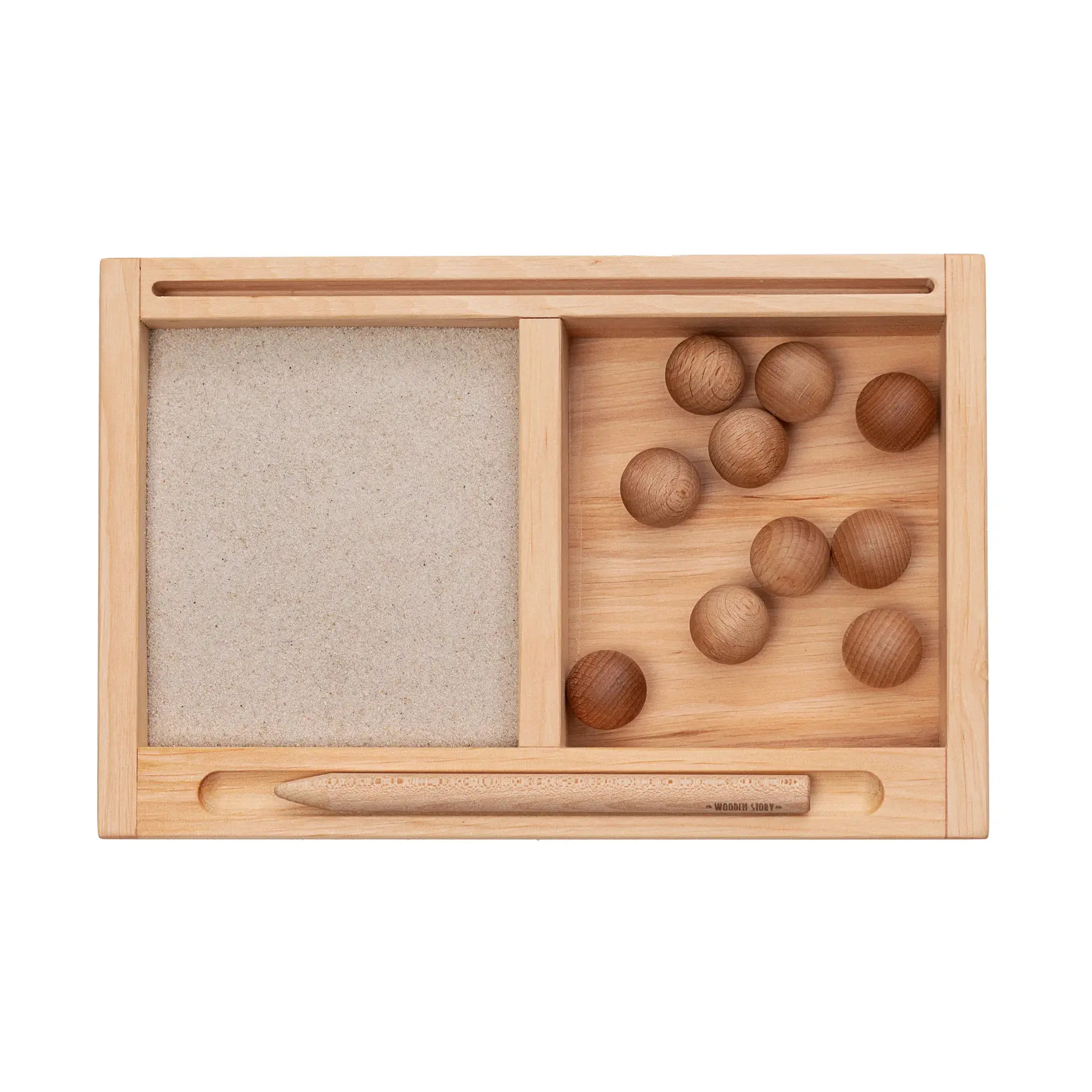 Schreibplatte mit Sand + Kartenhalter Wooden Story