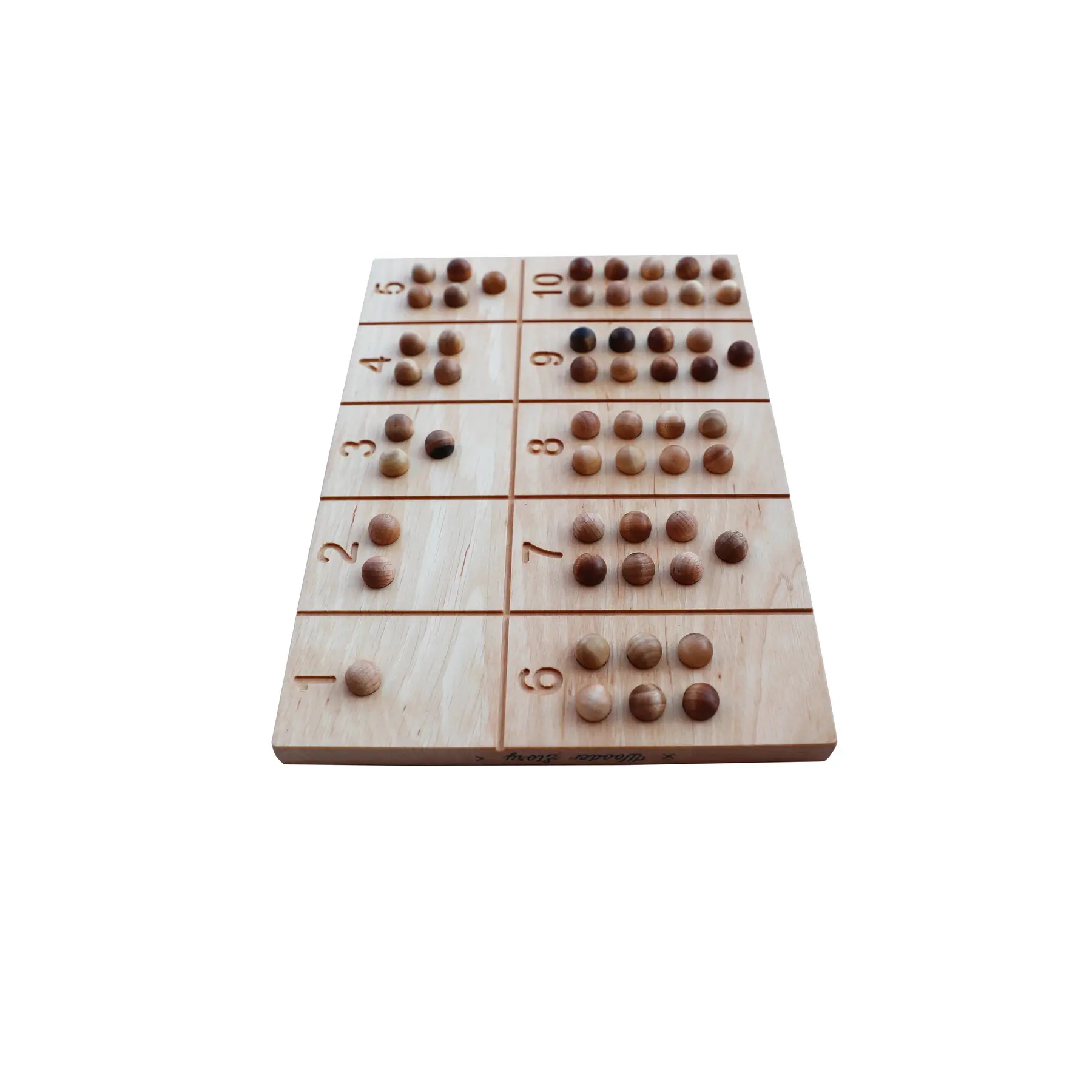 Tableau zur Verfolgung der Zahlen ohne Bälle Wooden Story