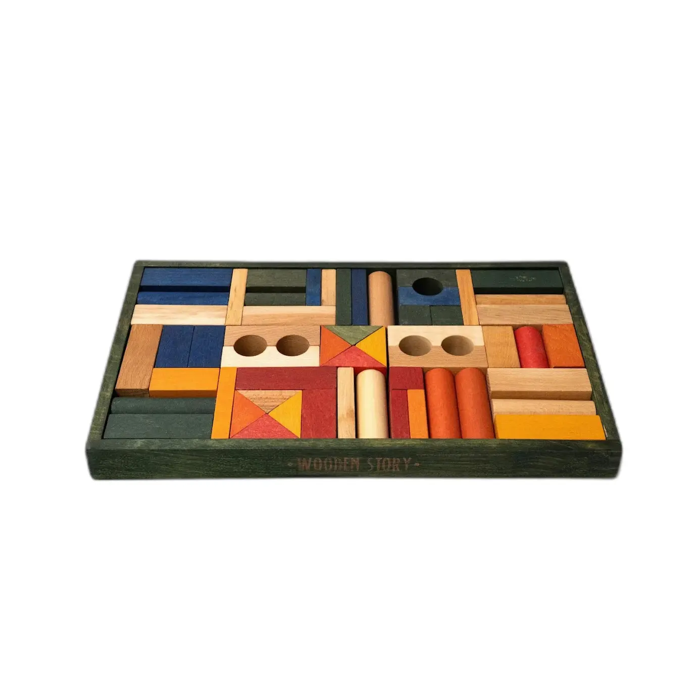 Brettspiel aus Holz mit 54 Teilen Wooden Story