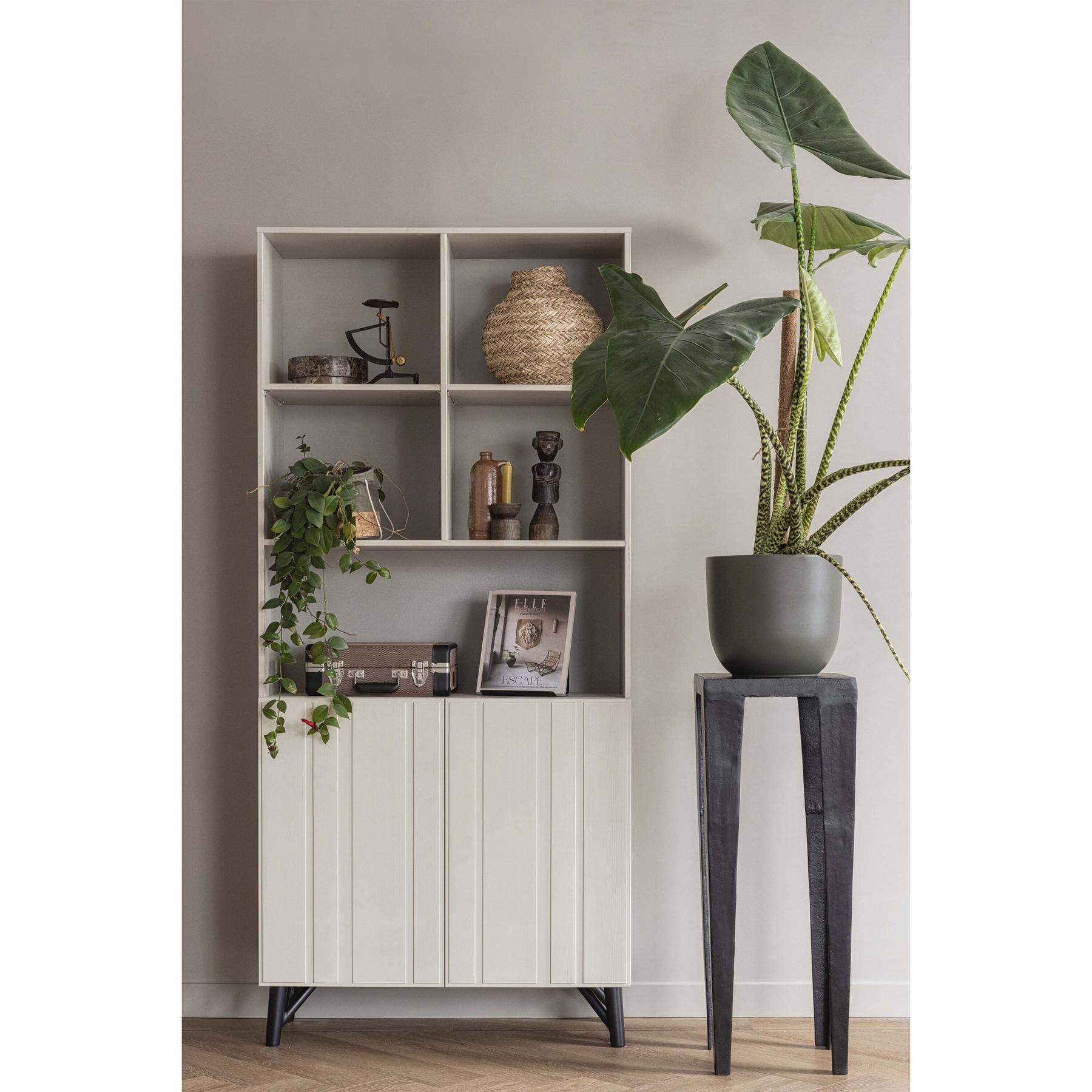 8714713180028 - Stauraumregal WOOOD Miller weiß B90cm H200cm T37cm FSC-zertifizierter Holzwerkstoff Regale Hochschrank mit 2 Türen H 200 cm x B 90 cm