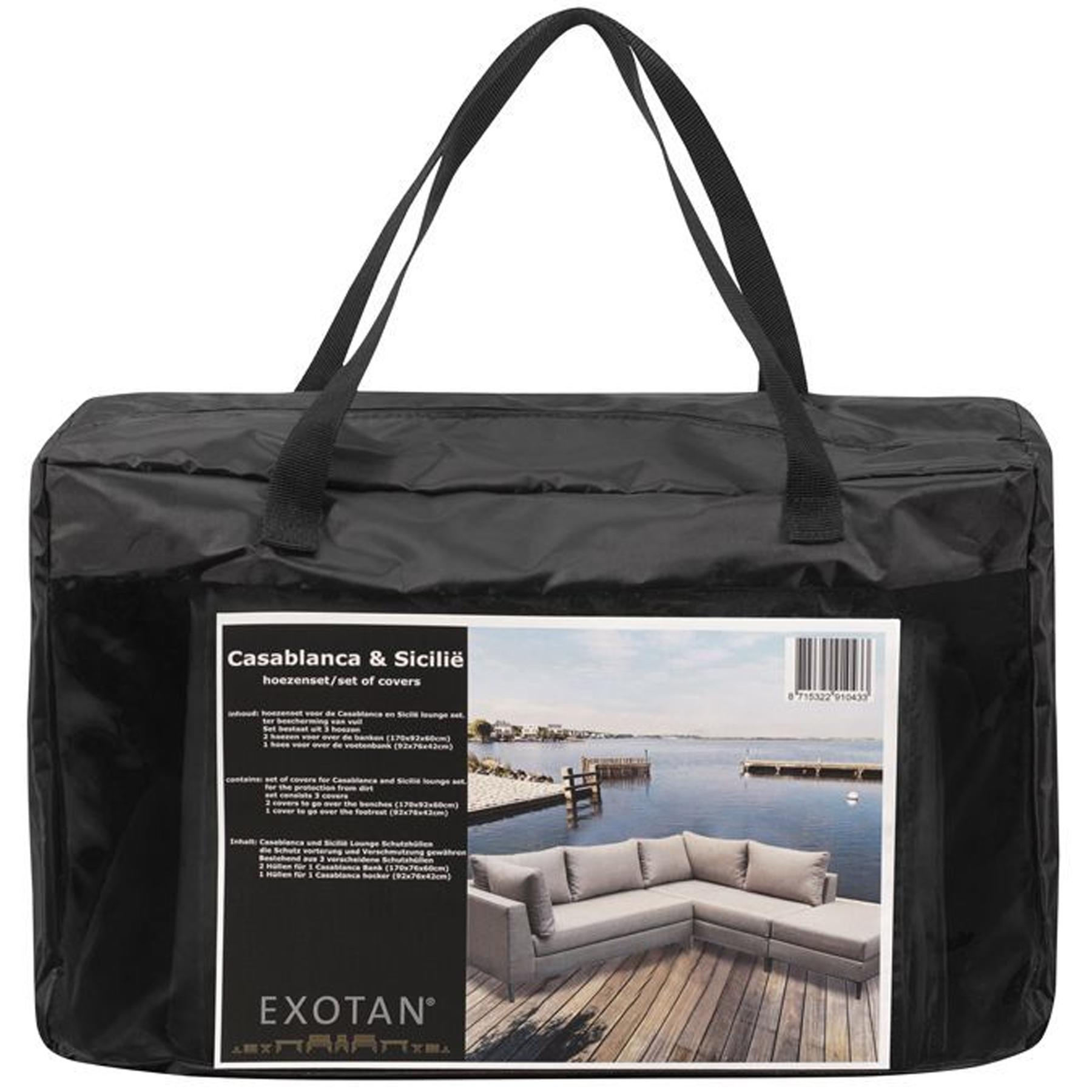 8715322910433 - Schutzhülle für die Garten-Loungegruppe mit 3 Elementen Woood