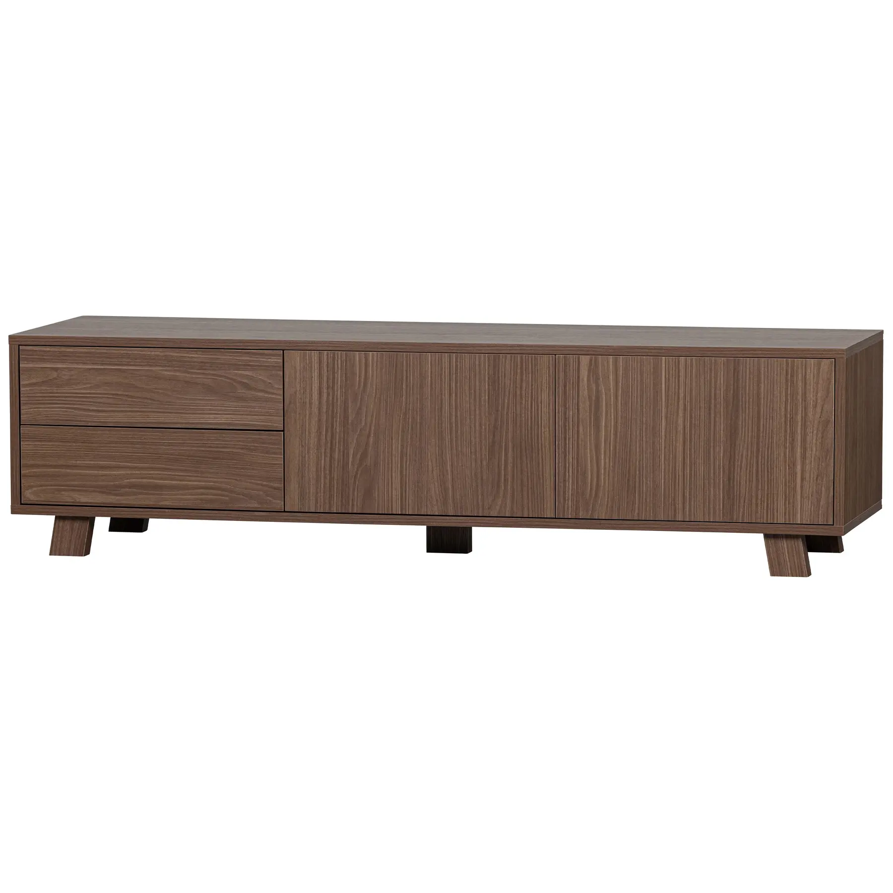 8714713165179 - TV-Schrank WOOOD Seppe Tv-Meubel Noten Schränke Gr B H T 160 cm x 42 cm x 44 cm braun TV-Sideboards