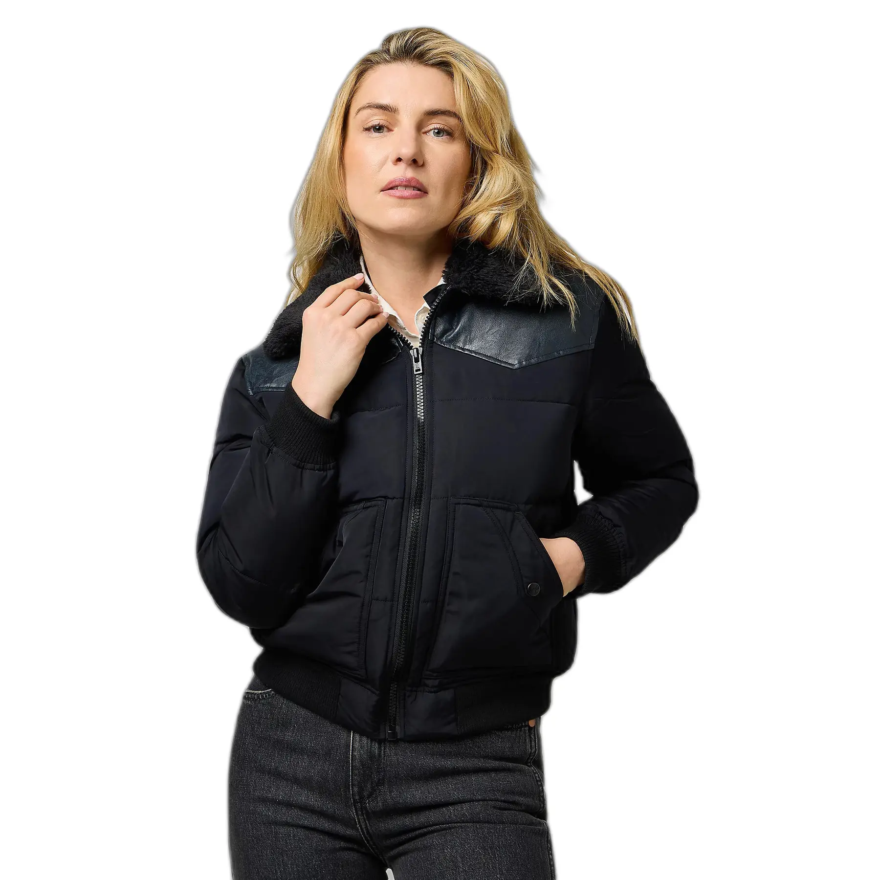 Damen-Daunenjacke Wrangler Western Puffer
