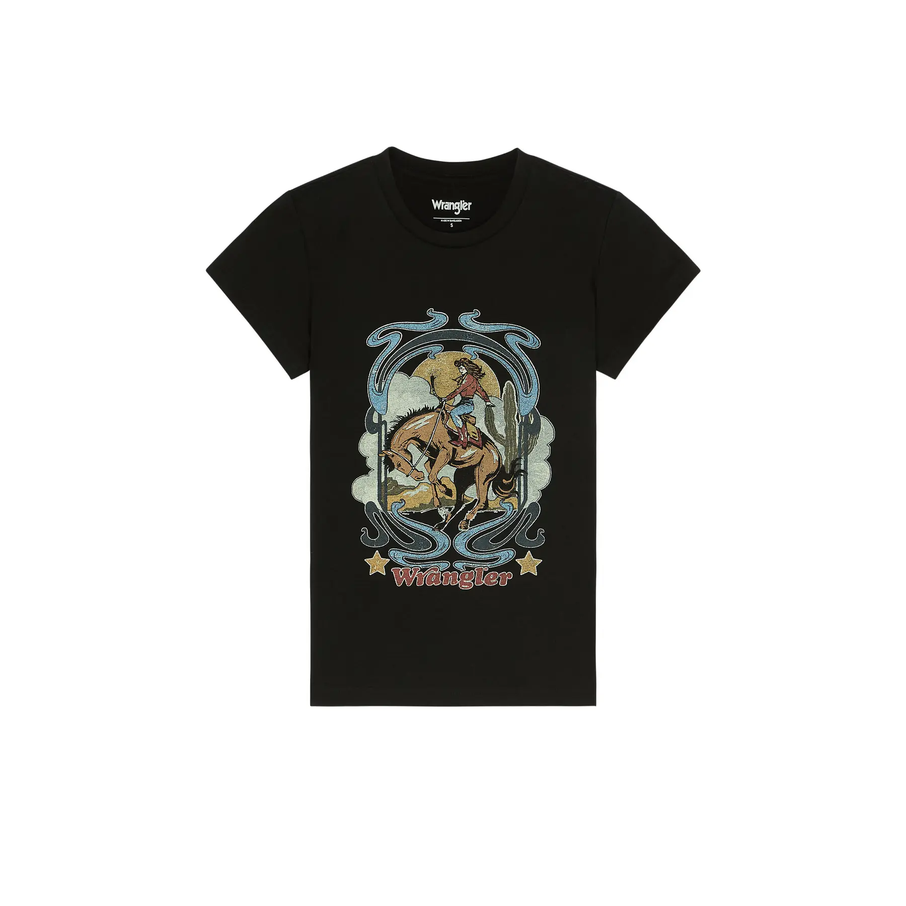 Wrangler Women's Noir Tapered Band T-Shirt Beauty