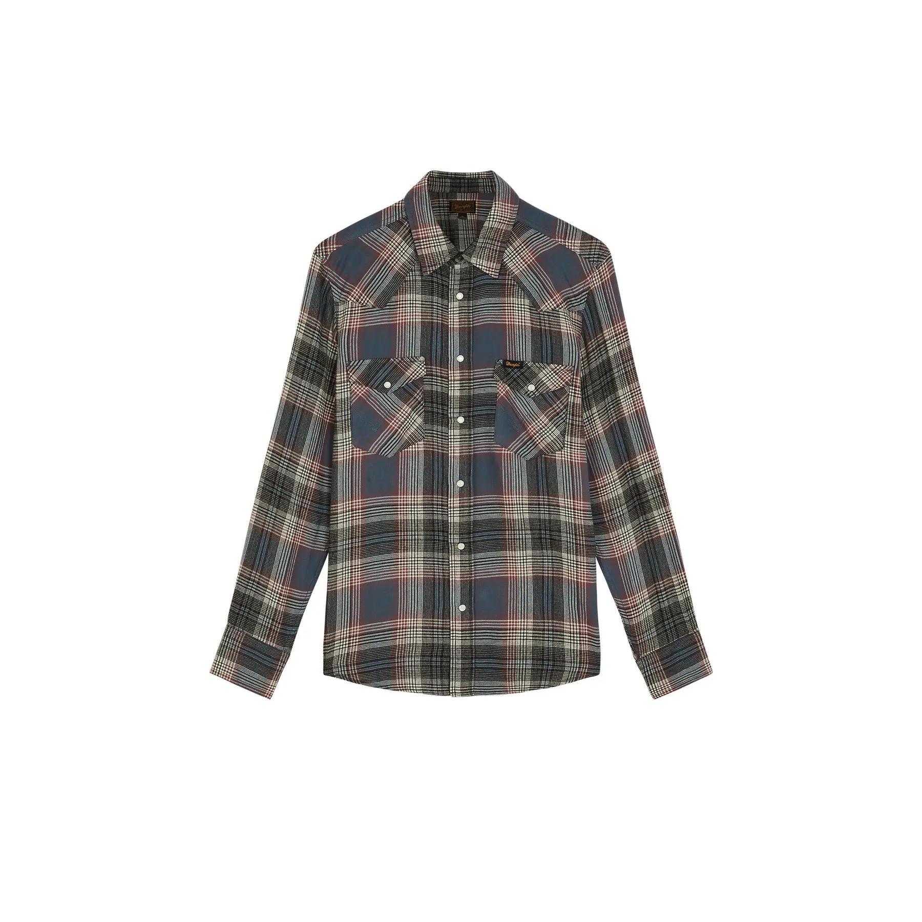 Wrangler Men's Marron Long Sleeve Shirt Western
