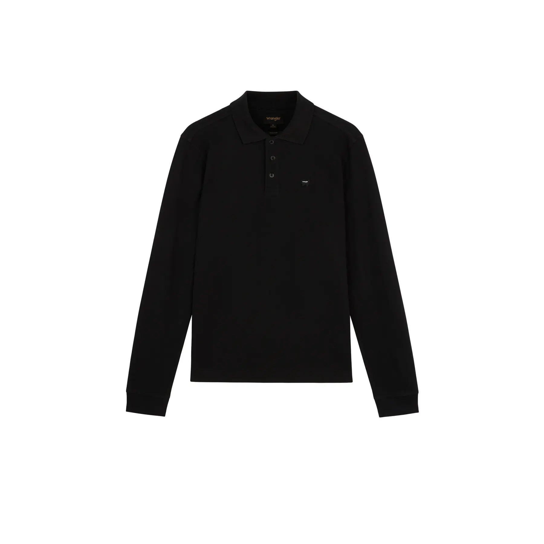 Wrangler Men's Noir Long Sleeve Polo
