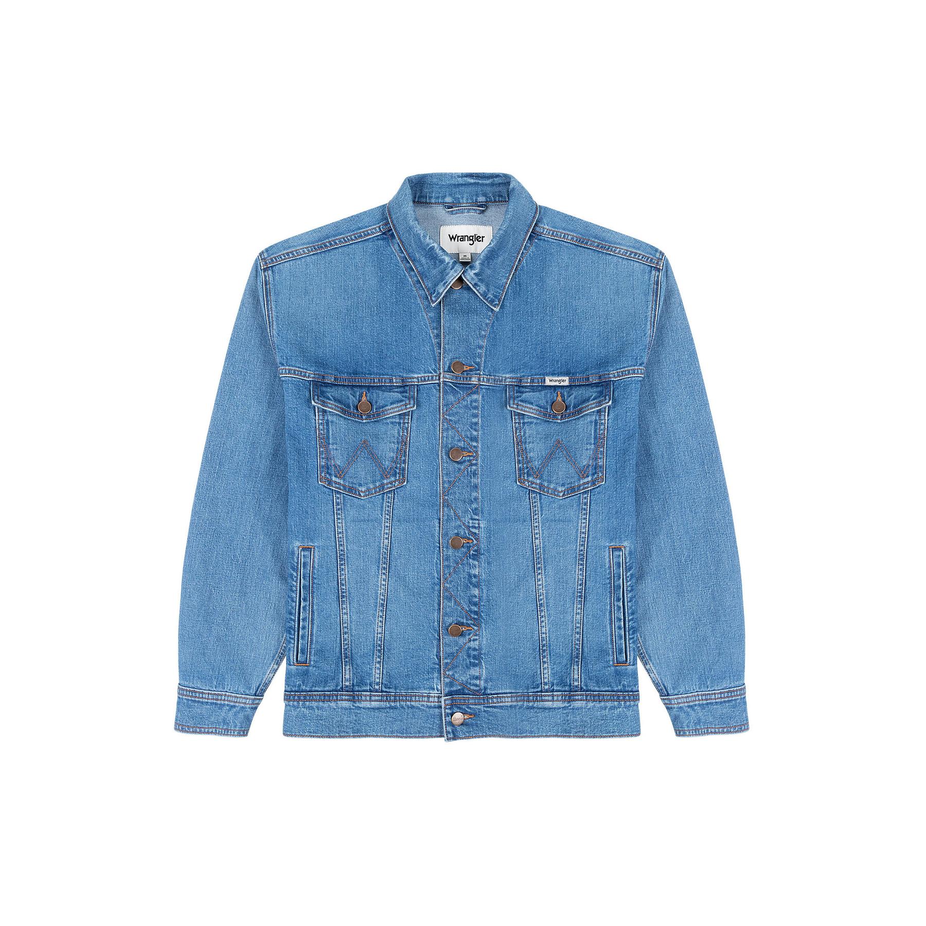 5401019237633 - Wrangler® Jeansjacke Brusttaschen für Herren blau L
