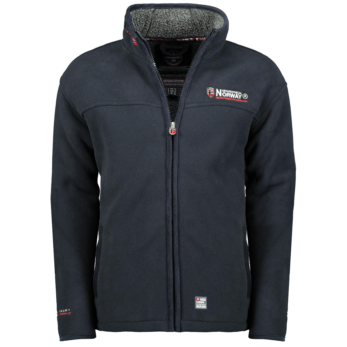 3543115585286 - Gestickter Baumwoll-Fleece mit Reißverschluss Geographical Norway Ubolt