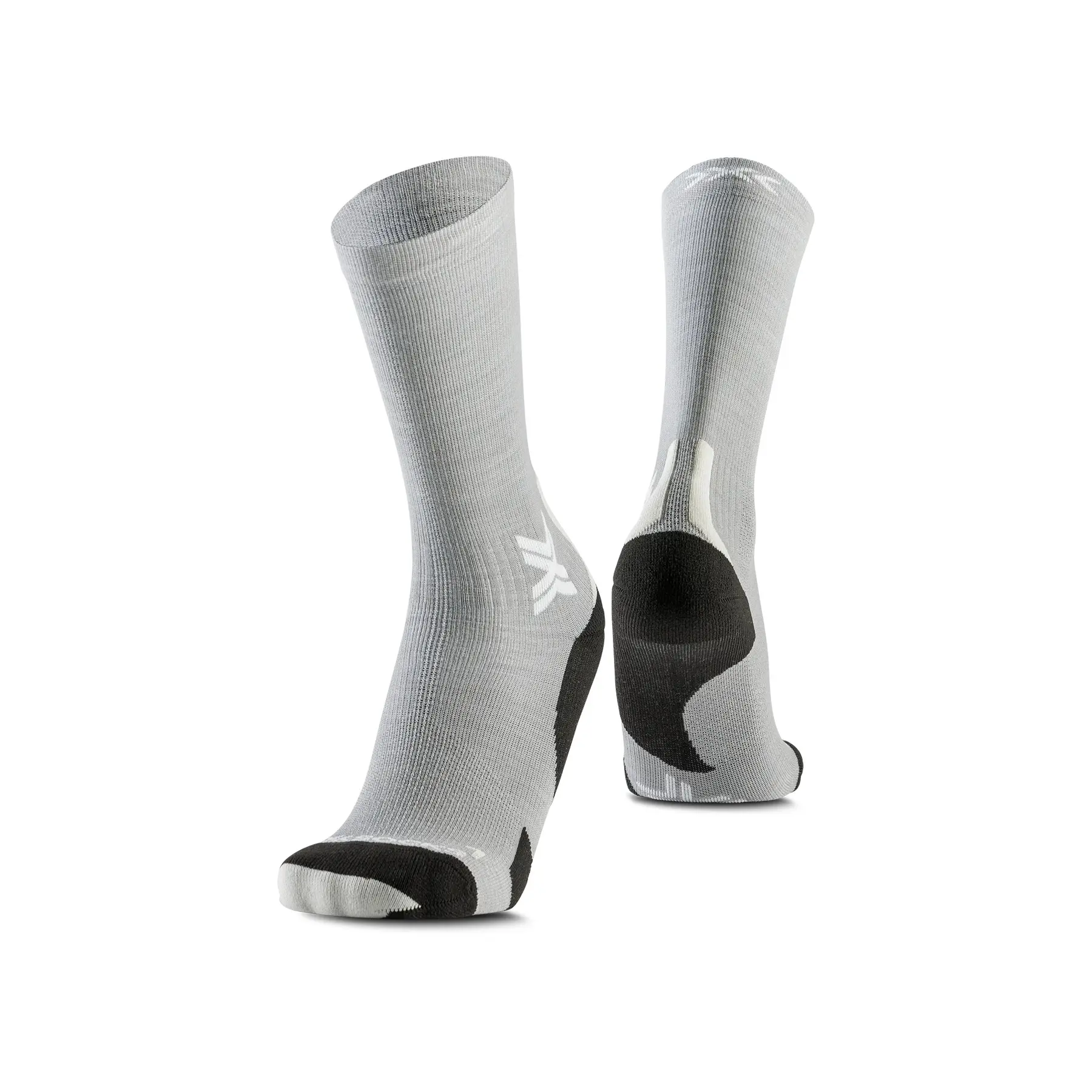 X-Socks Run Discover Merino Crew Hardloopsokken Seal Grey/Light Sand 39-41