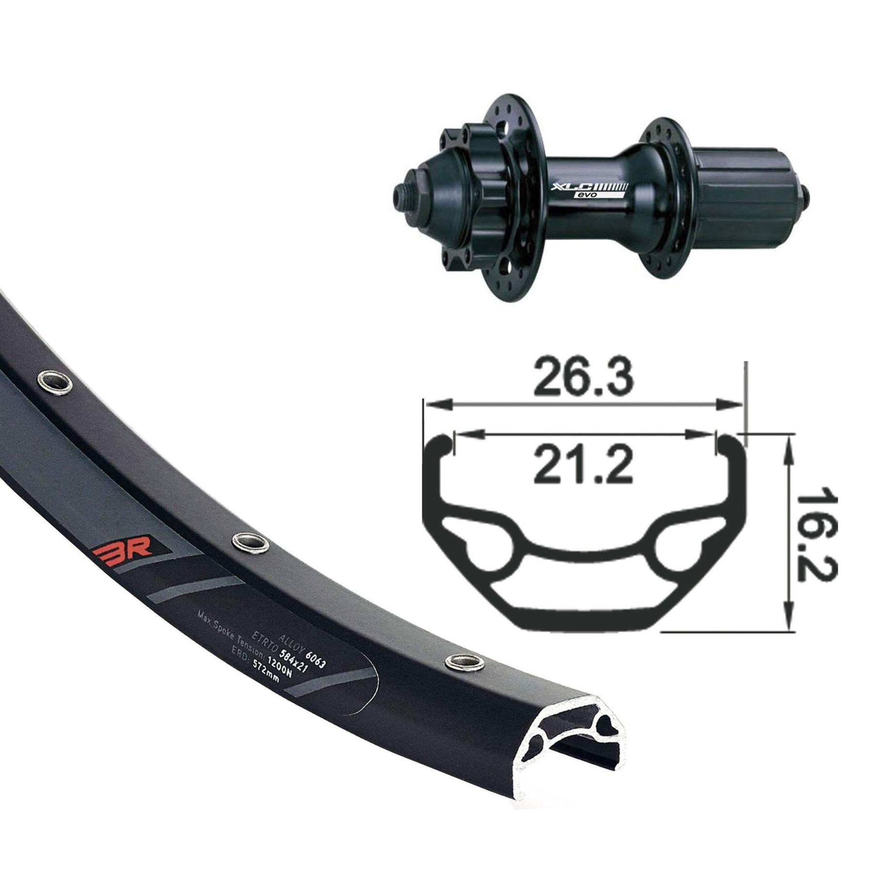 Velo Store - UK Rear wheel closing axle rapide 6 holes XLC 26x1.90 | Extra 10% off with Subscription, Postage £16.79 to UK Fedex.