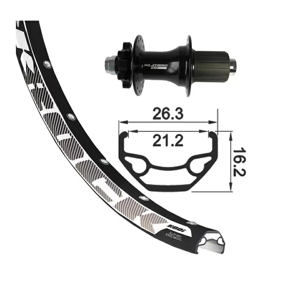 XLC Rodi Black Rock Evo 27.5´´ 6b Disc Mtb Hinterrad