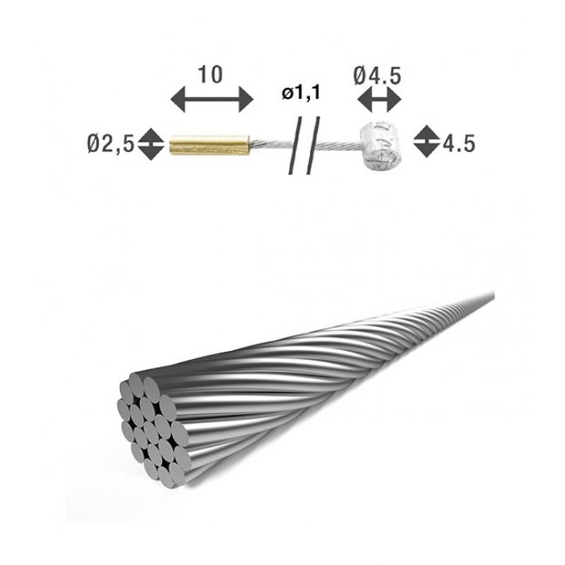 Cavo Deragliatore Posteriore XLC SH-X18 Doppio Attacco - 19 Fili