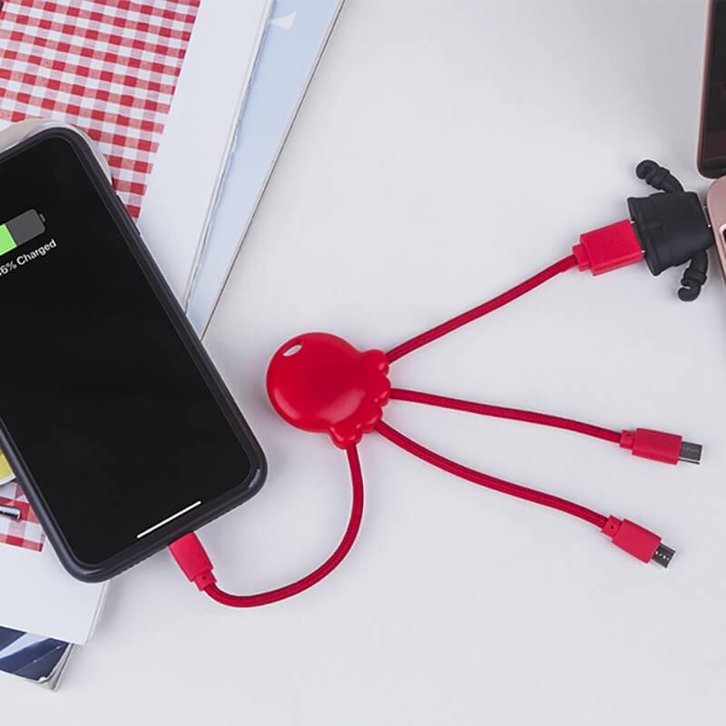 4895228104472 - Batteriekabel Recycelter Kunststoff Xoopar Octopus multi câble