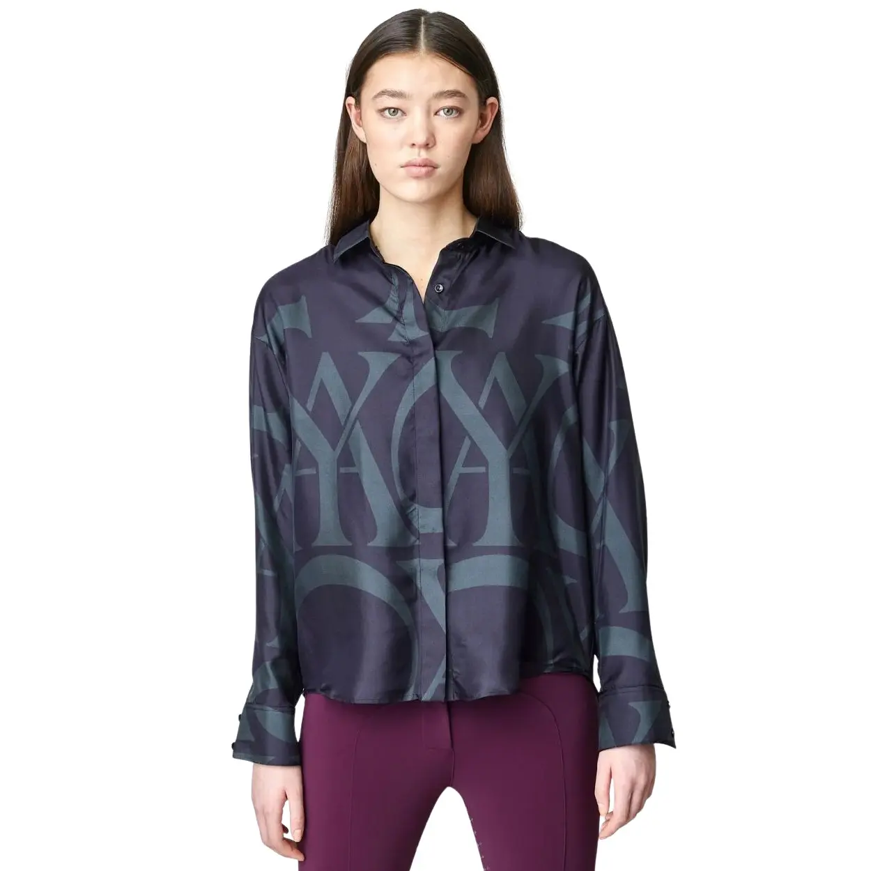 Meilleurs prix pour Chemise d'équitation femme Yagya Monogram Silk