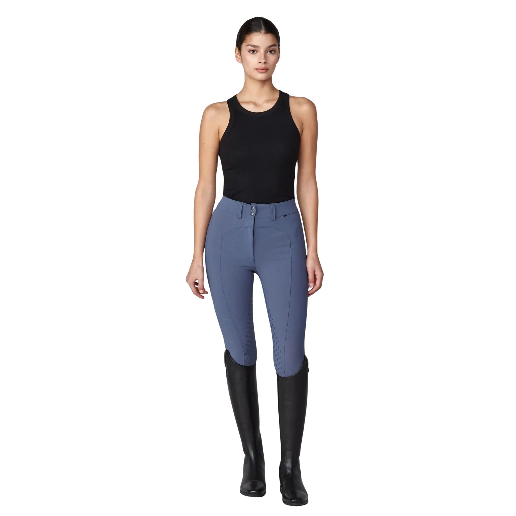 Yagya Women's Bleu Mid Grip Riding Trousers For Compression