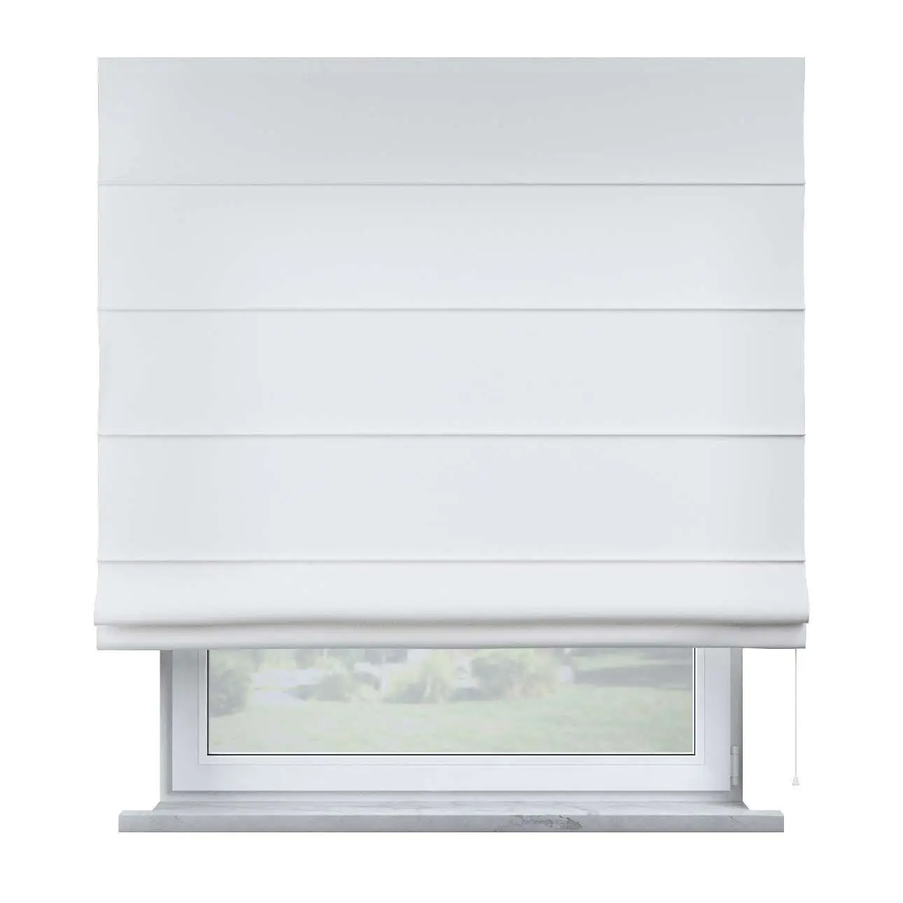 5902117003101 - Dekoria Raffrollo Capri Stoff Loneta weiß 80 × 170 cm