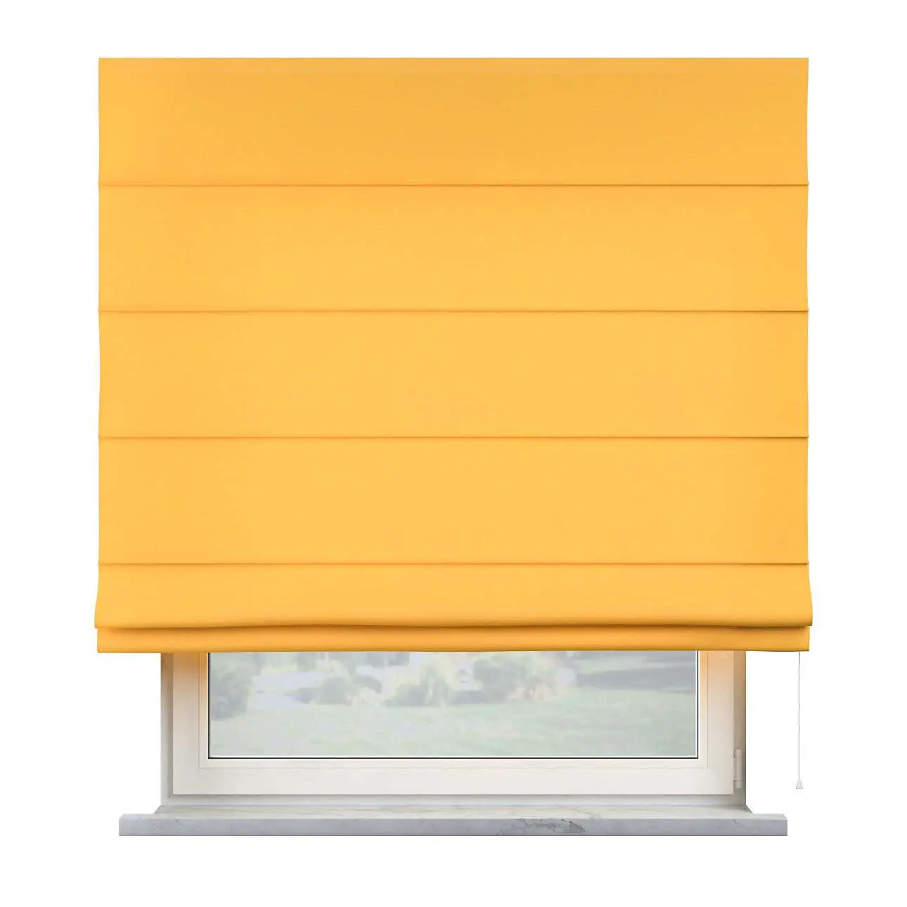 5902117968318 - Dekoria Raffrollo Capri Stoff Loneta gelb 80 × 170 cm