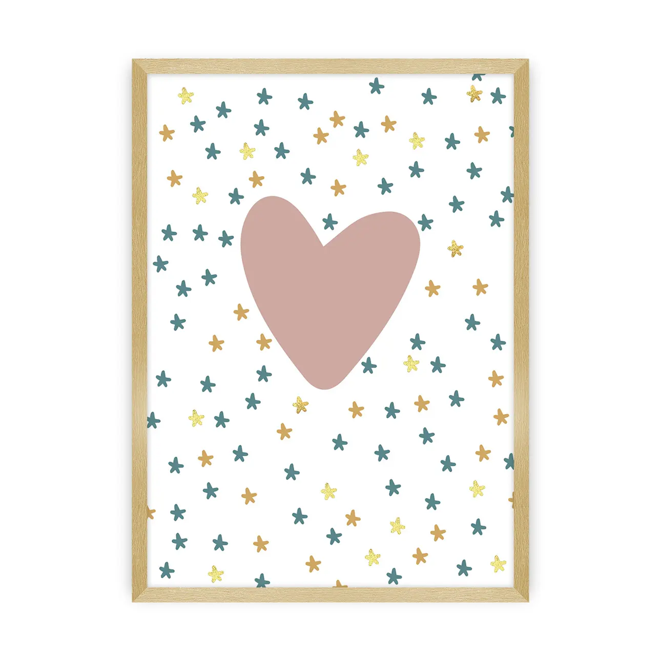 5902582071285 - Rahmen - hübsches Bild Herz Einhorn Yellow Tipi