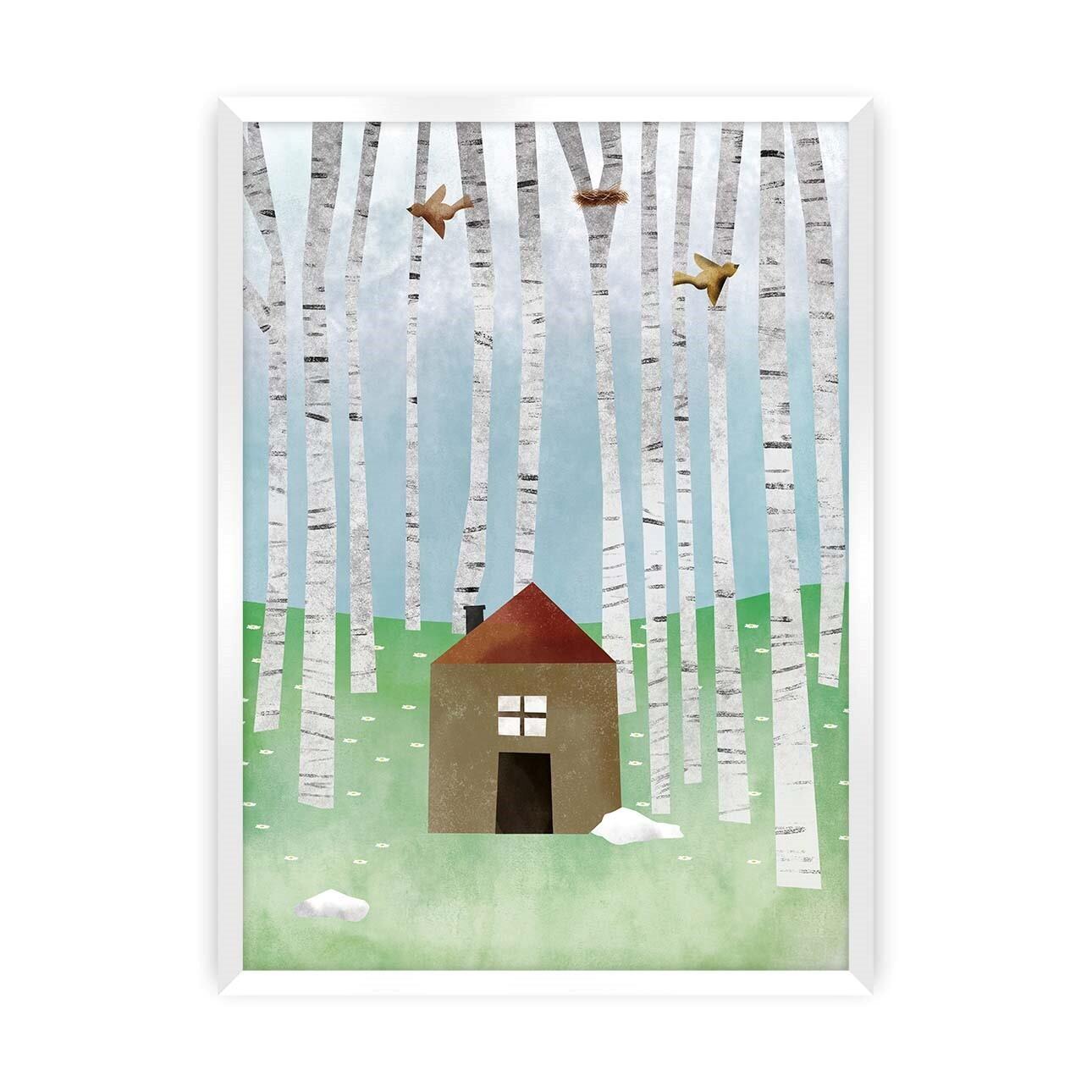 5902582126510 - Fotoleinwand mit vier Jahreszeiten - Frühling Yellow Tipi