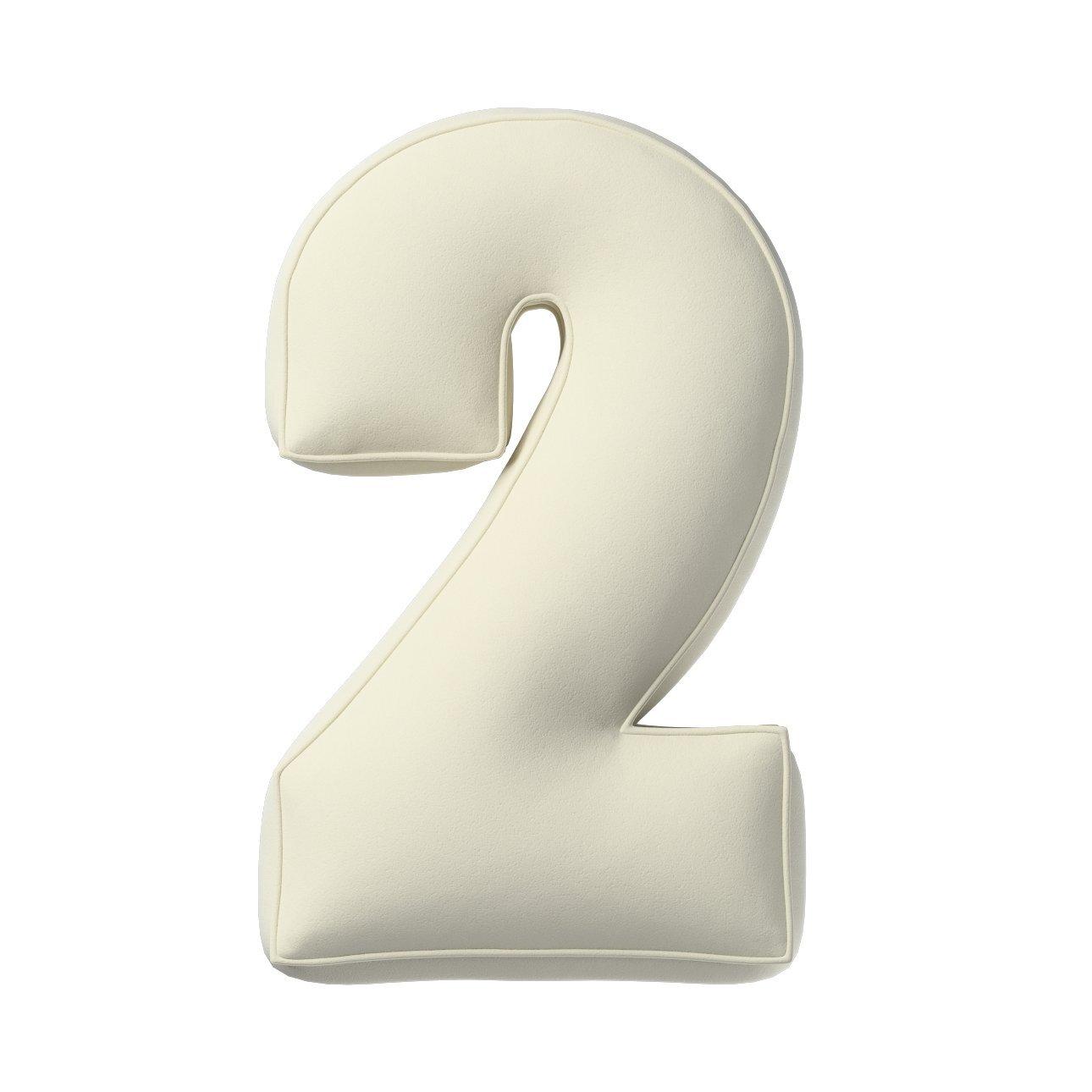 5902582147775 - Kissen Zahl 2 aus Samt Yellow Tipi