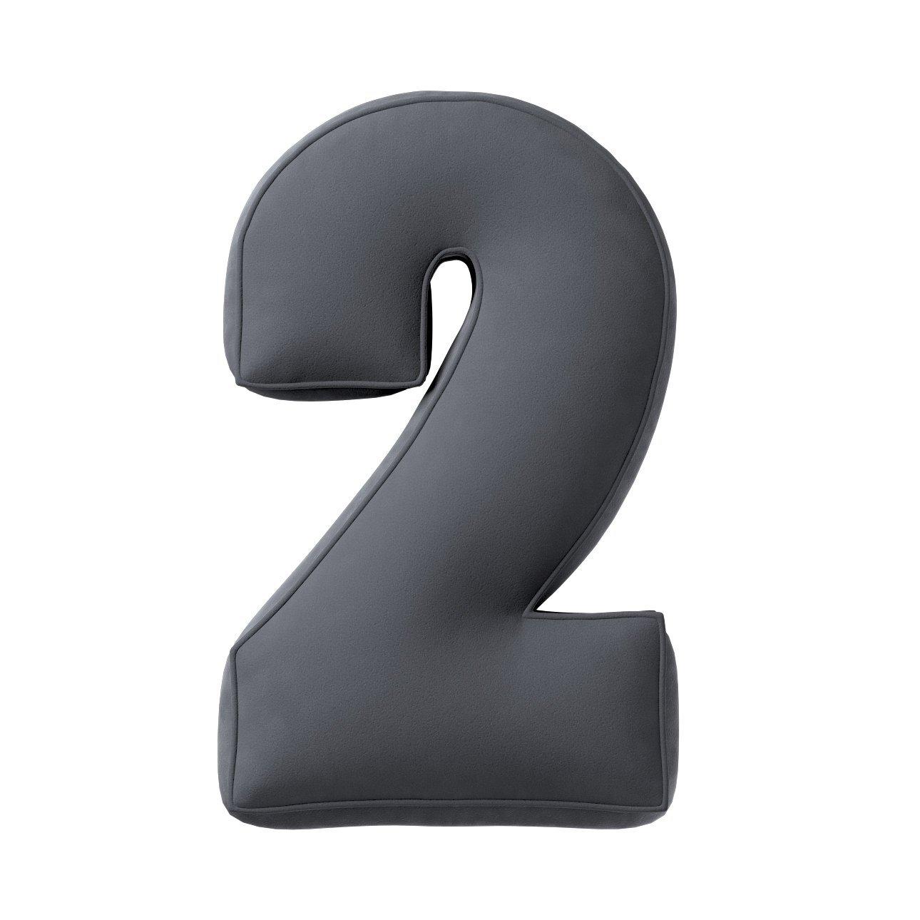 5902582147874 - Kissen Zahl 2 aus Samt Yellow Tipi