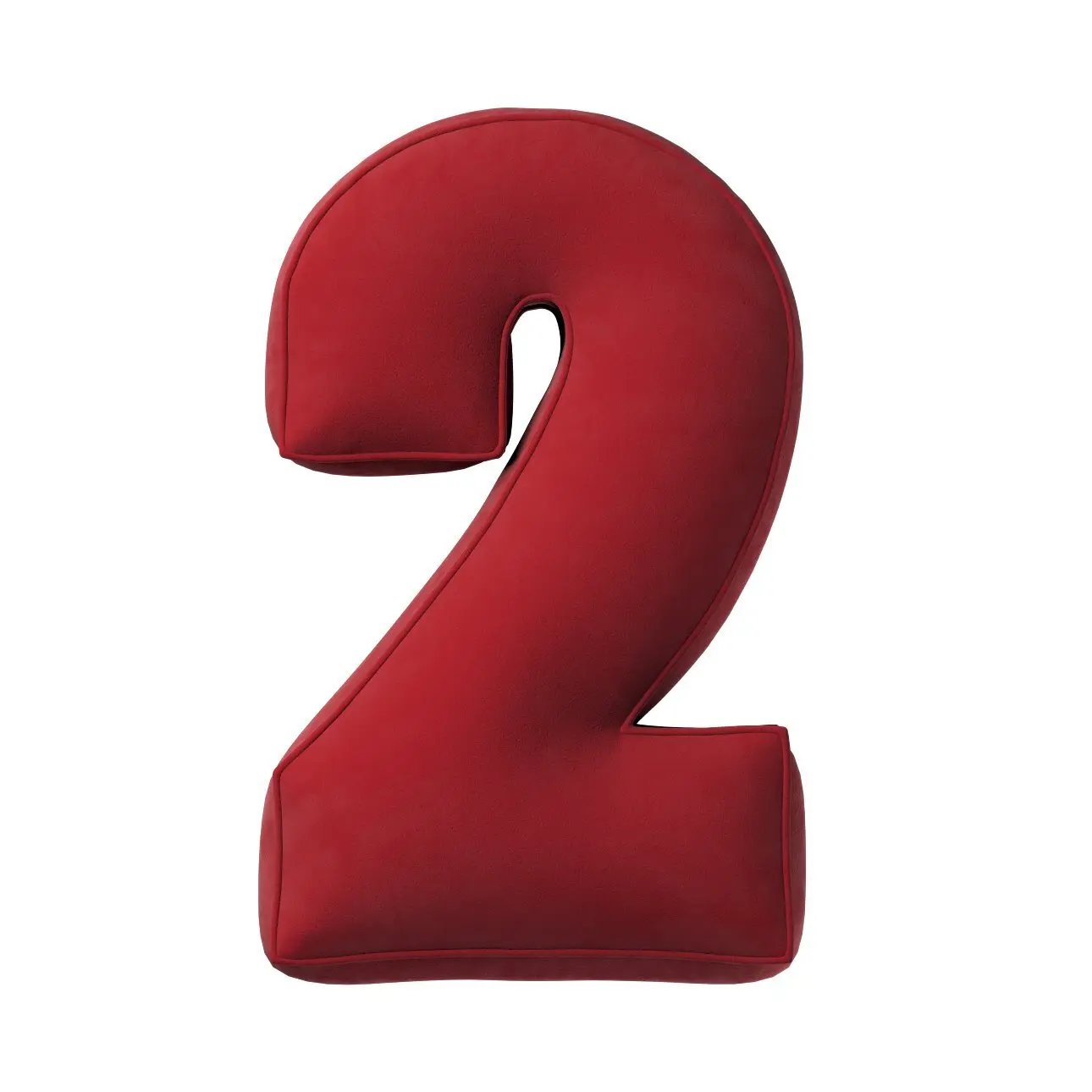 5902582148178 - Kissen Zahl 2 aus Samt Yellow Tipi