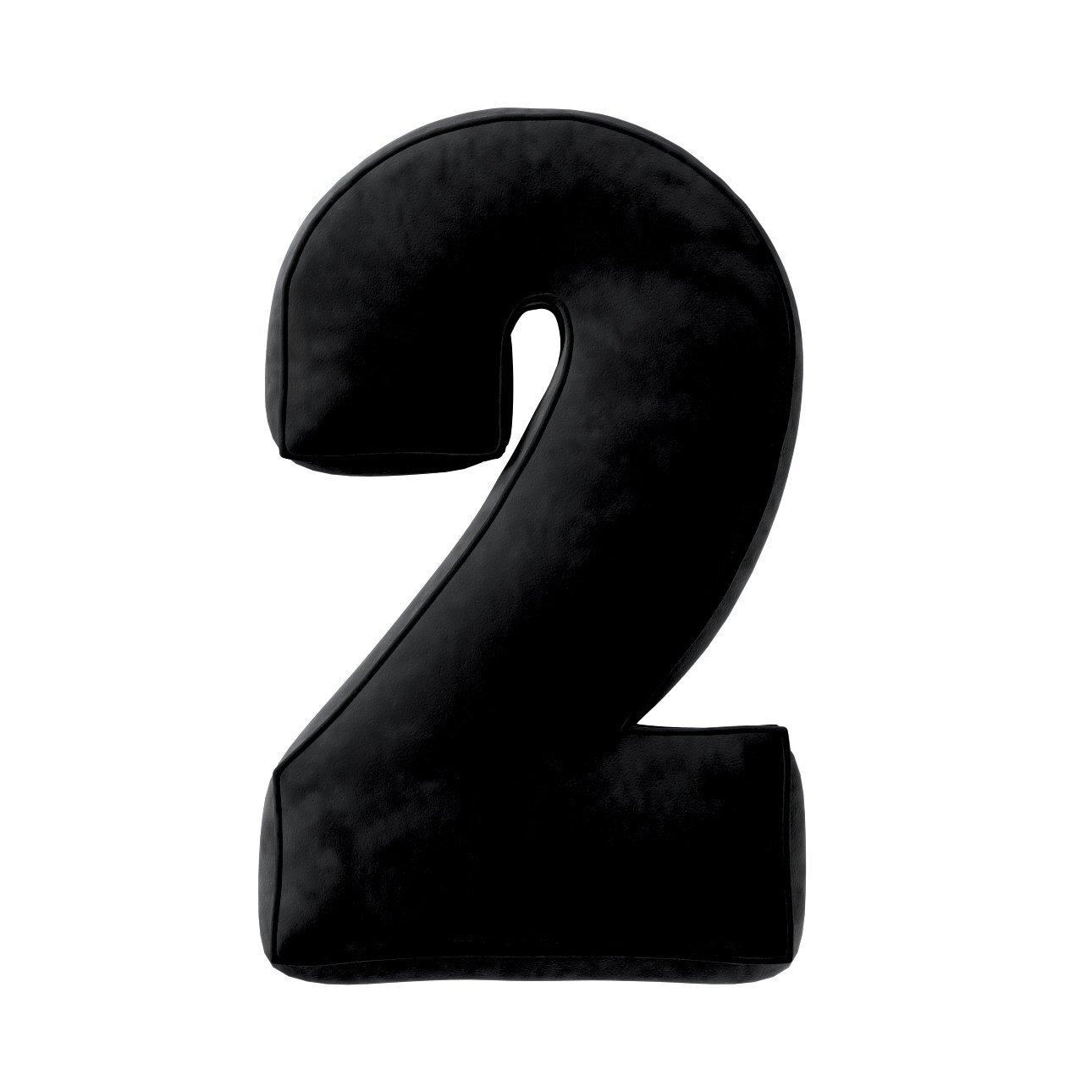 5902582148376 - Kissen Zahl 2 aus Samt Yellow Tipi