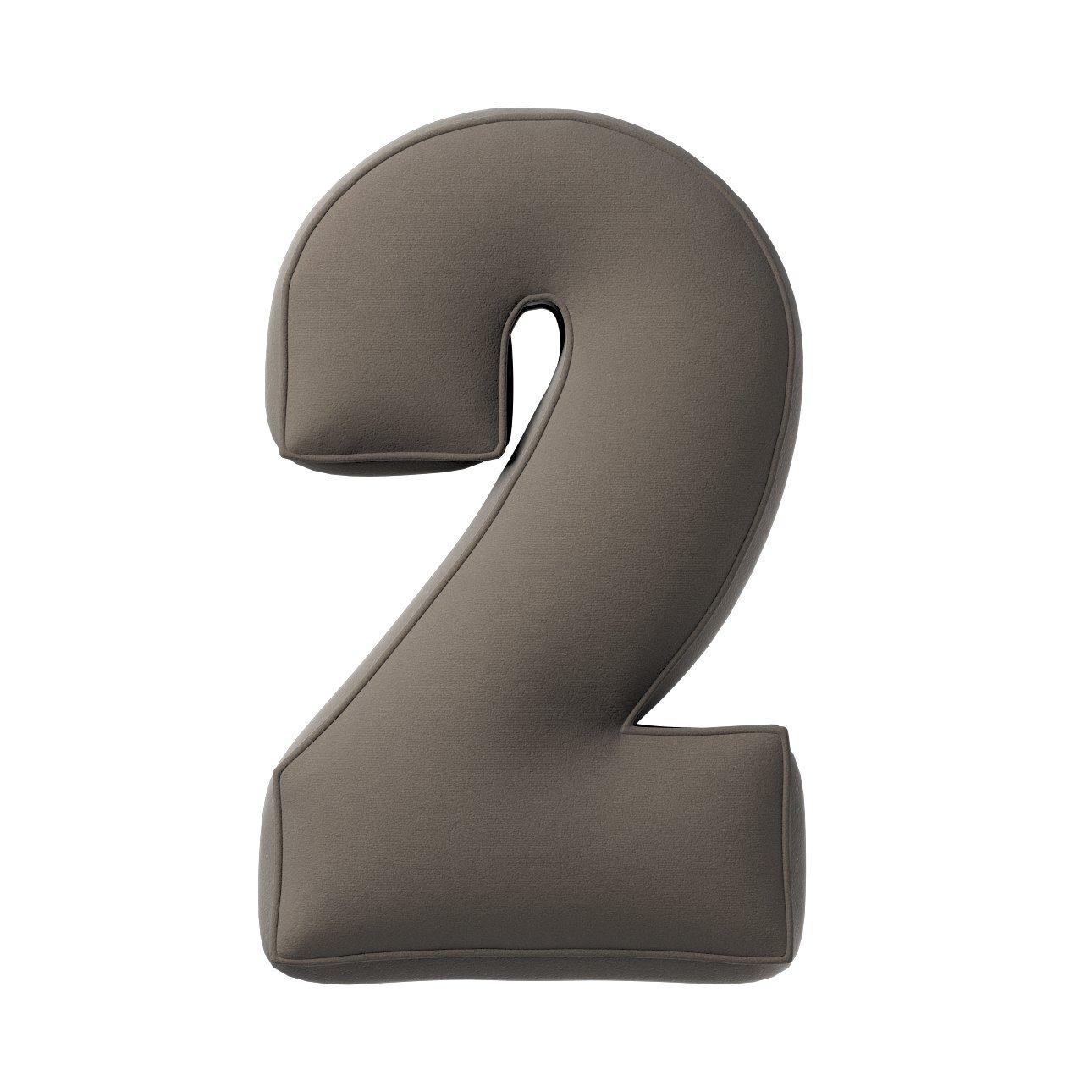 5902582148574 - Kissen Zahl 2 aus Samt Yellow Tipi