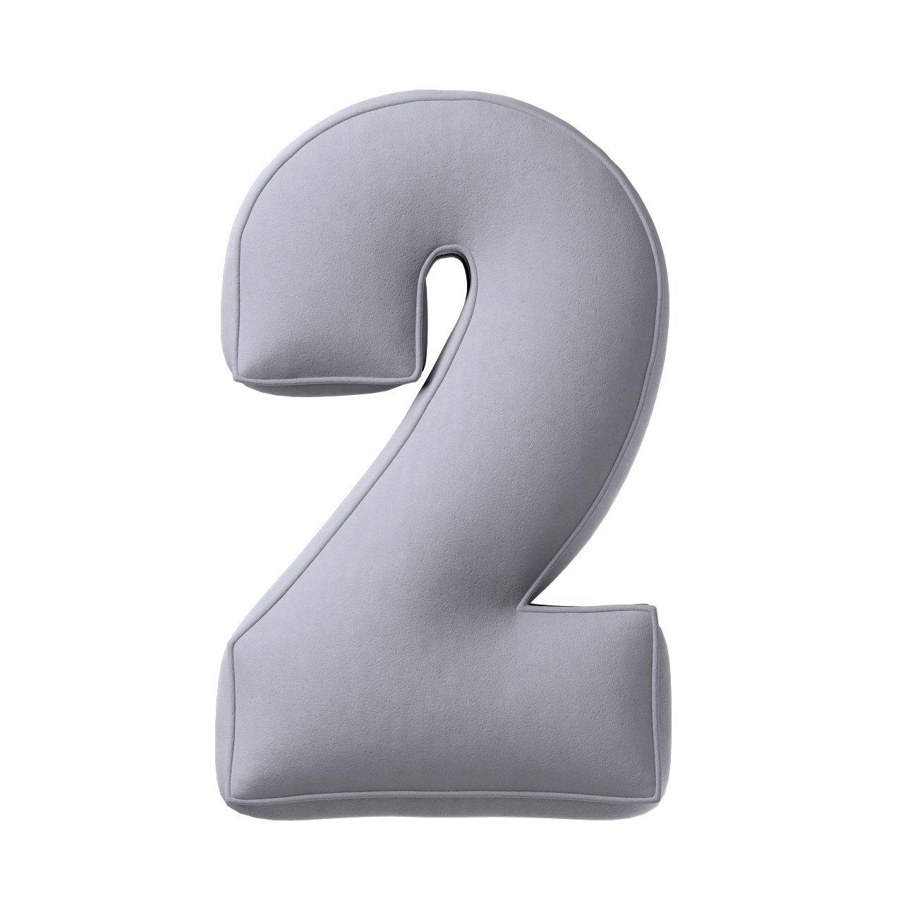 5902582148772 - Kissen Zahl 2 aus Samt Yellow Tipi