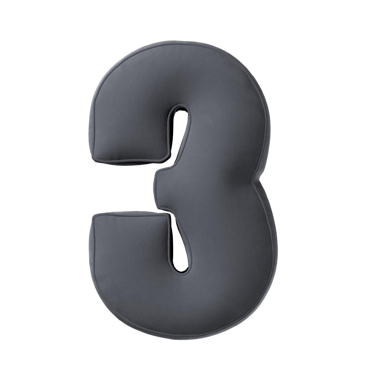 5902582147881 - Kissen Zahl 3 aus Samt Yellow Tipi