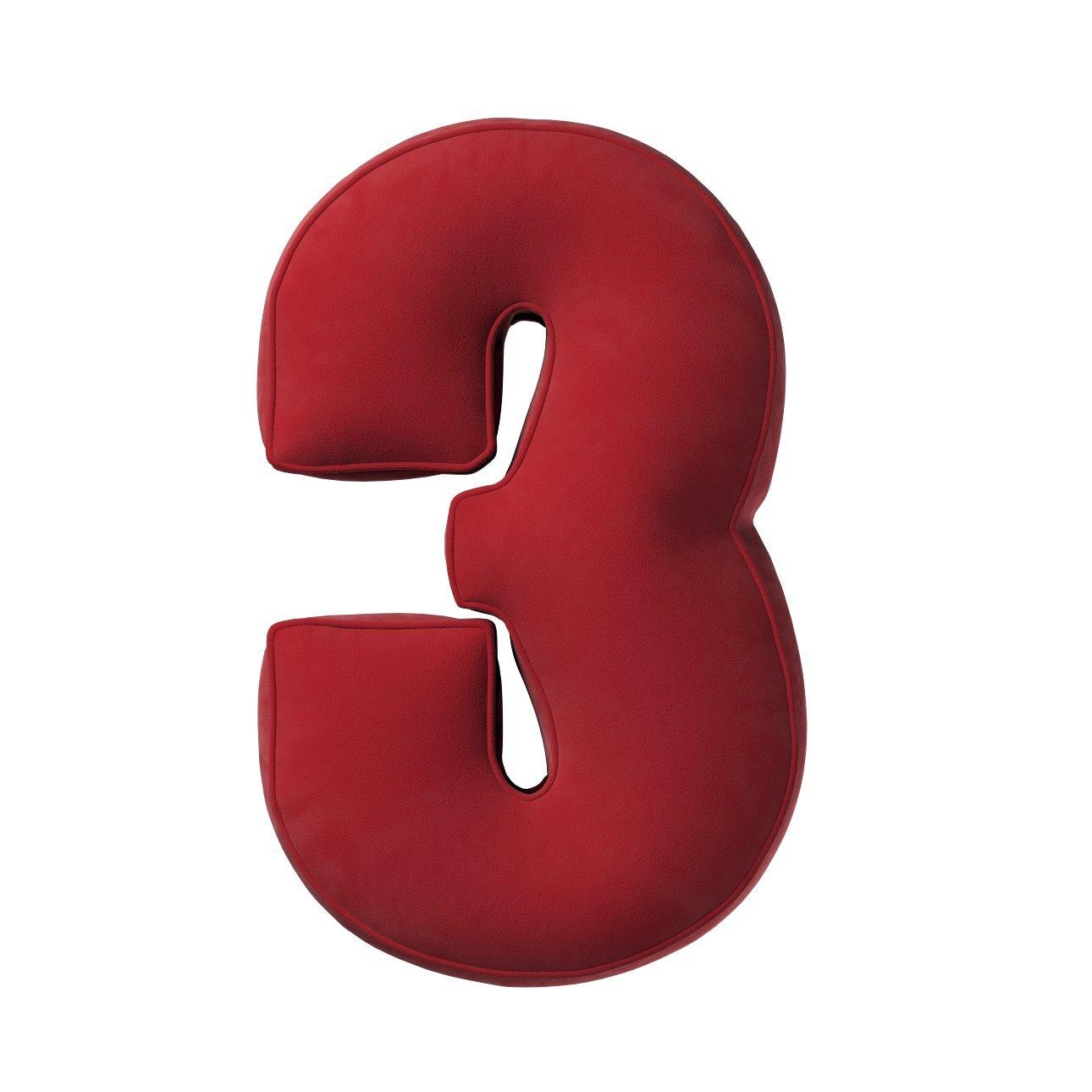 5902582148185 - Kissen Zahl 3 aus Samt Yellow Tipi