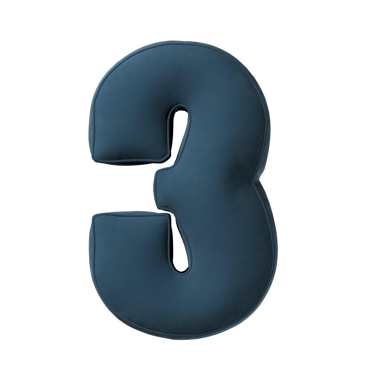 5902582148284 - Kissen Zahl 3 aus Samt Yellow Tipi