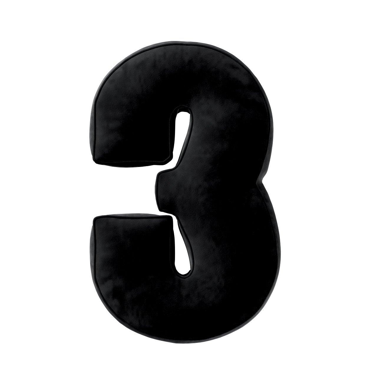 5902582148383 - Kissen Zahl 3 aus Samt Yellow Tipi