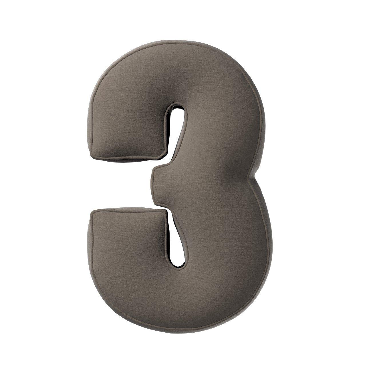 5902582148581 - Kissen Zahl 3 aus Samt Yellow Tipi