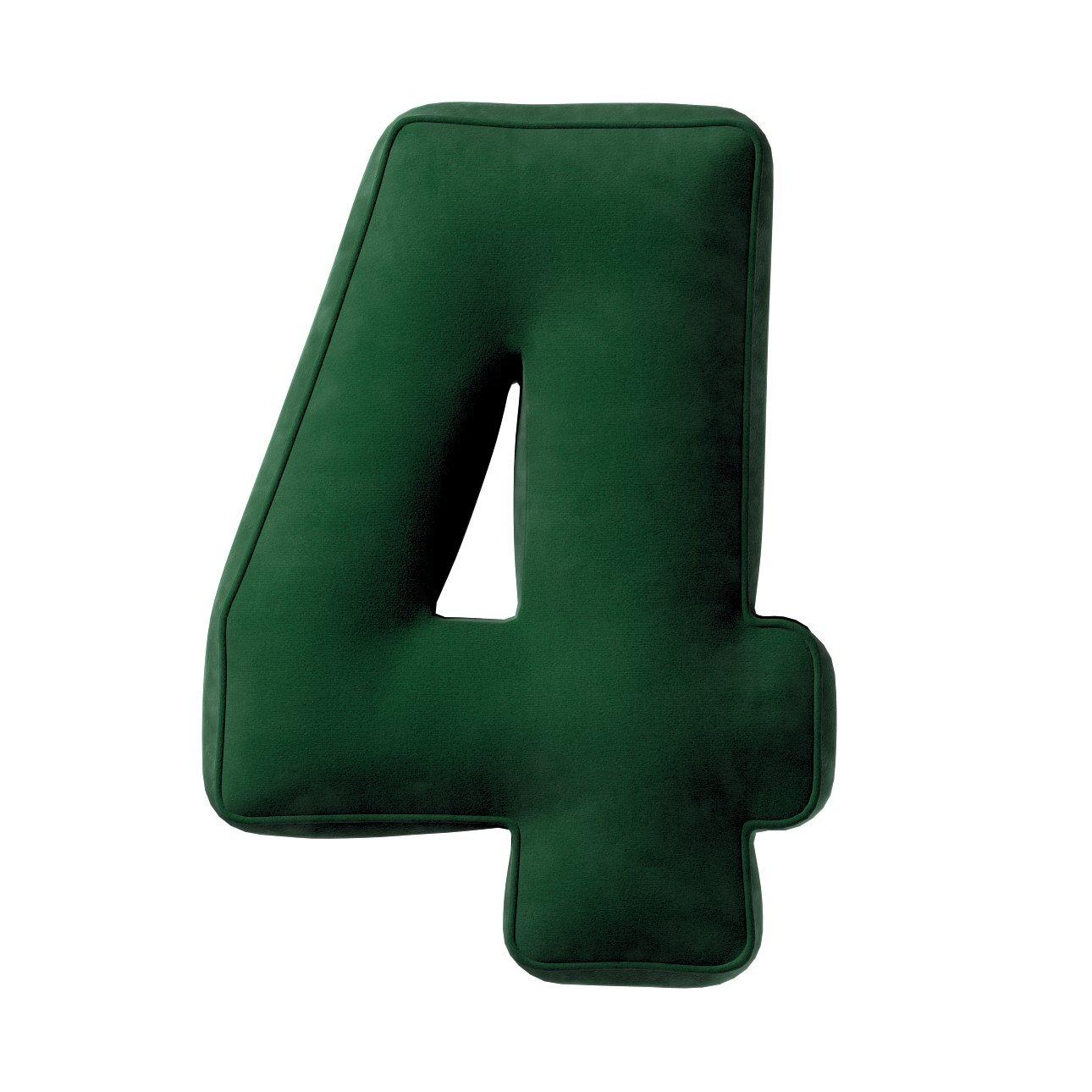 5902582147997 - Kissen Zahl 4 aus Samt Yellow Tipi