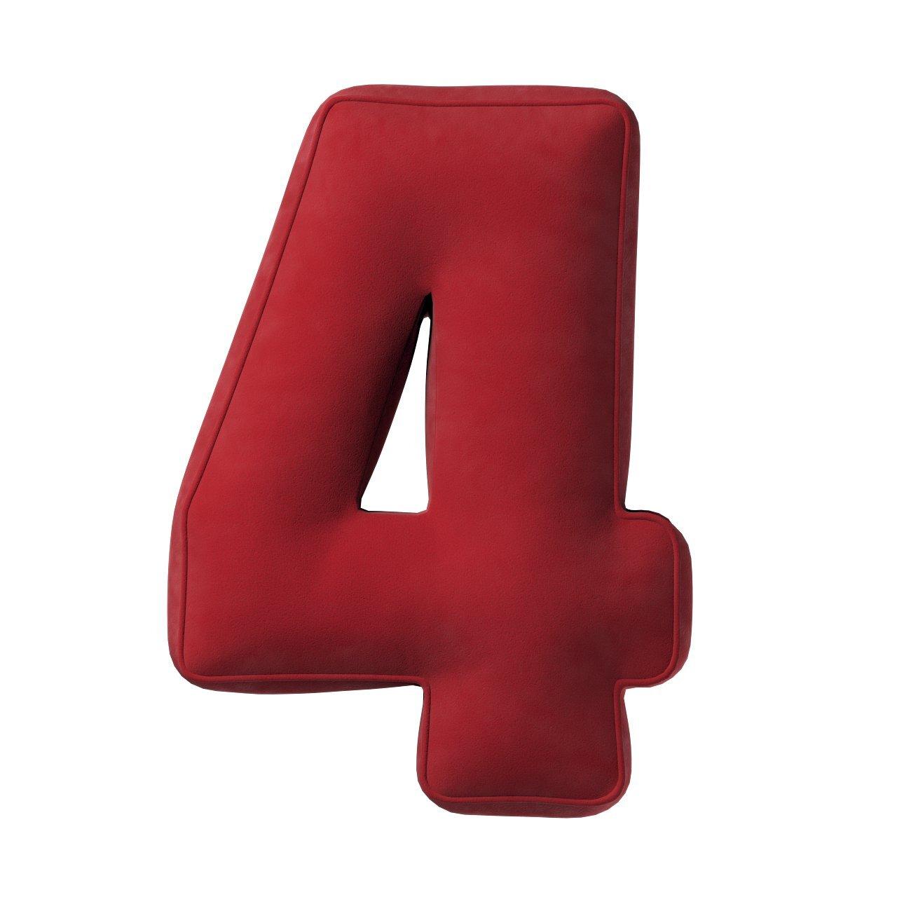 5902582148192 - Kissen Zahl 4 aus Samt Yellow Tipi